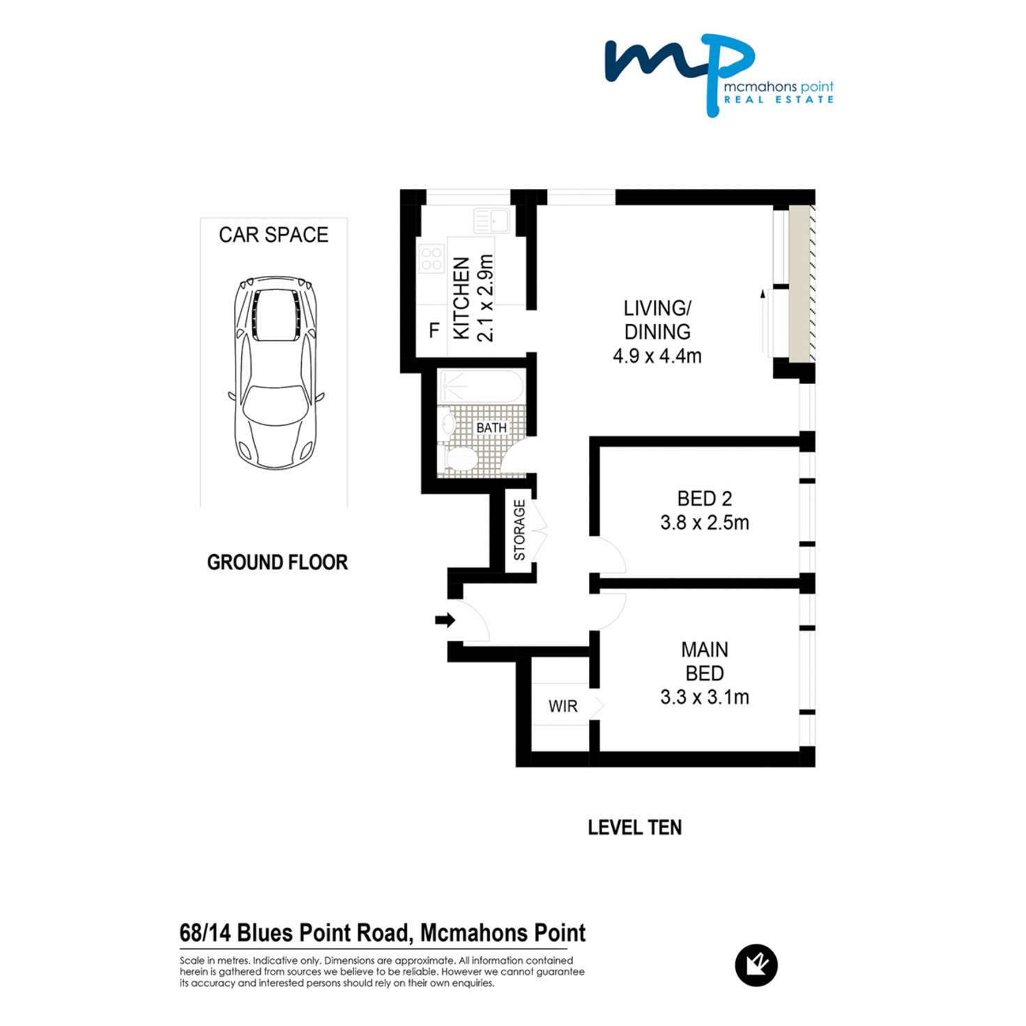 Floorplan of Homely apartment listing, 68/14-28 Blues Point Road, Mcmahons Point NSW 2060