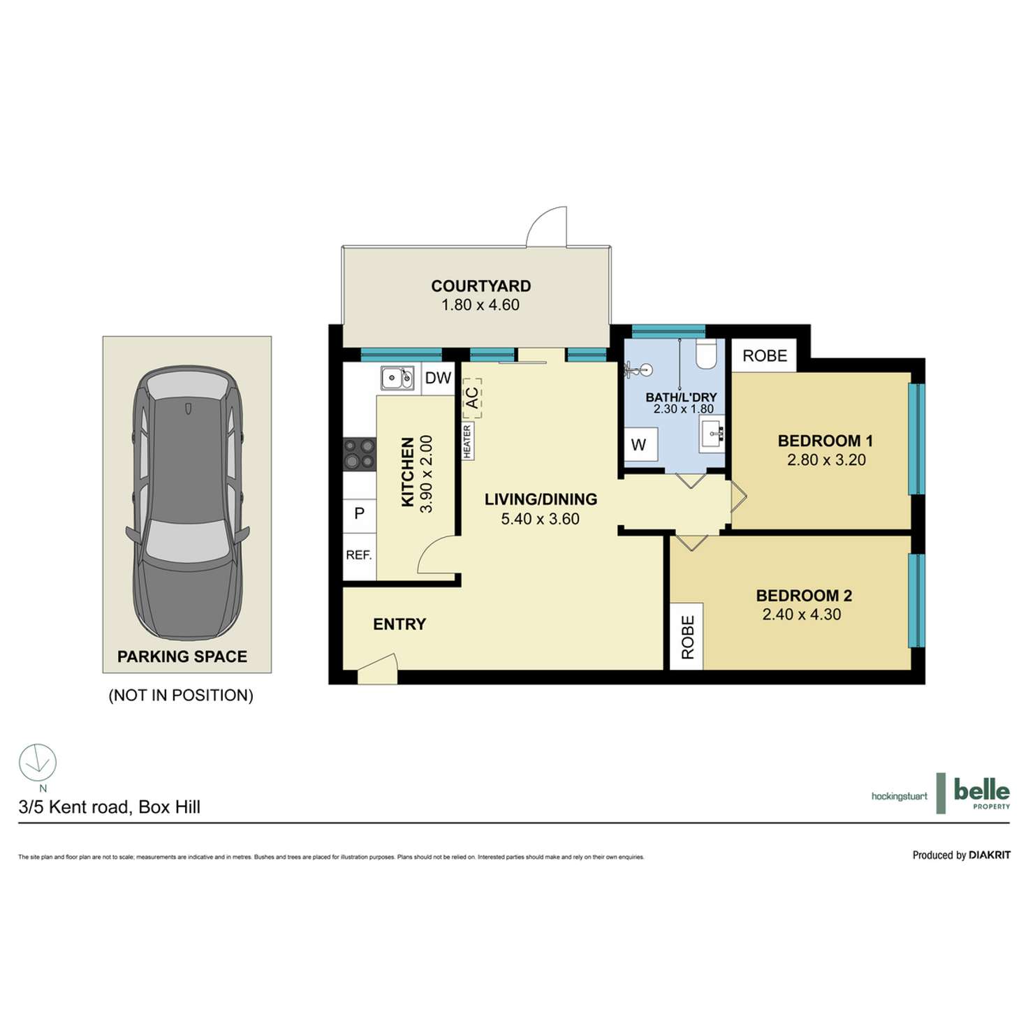 Floorplan of Homely apartment listing, 3/5 Kent Road, Box Hill VIC 3128