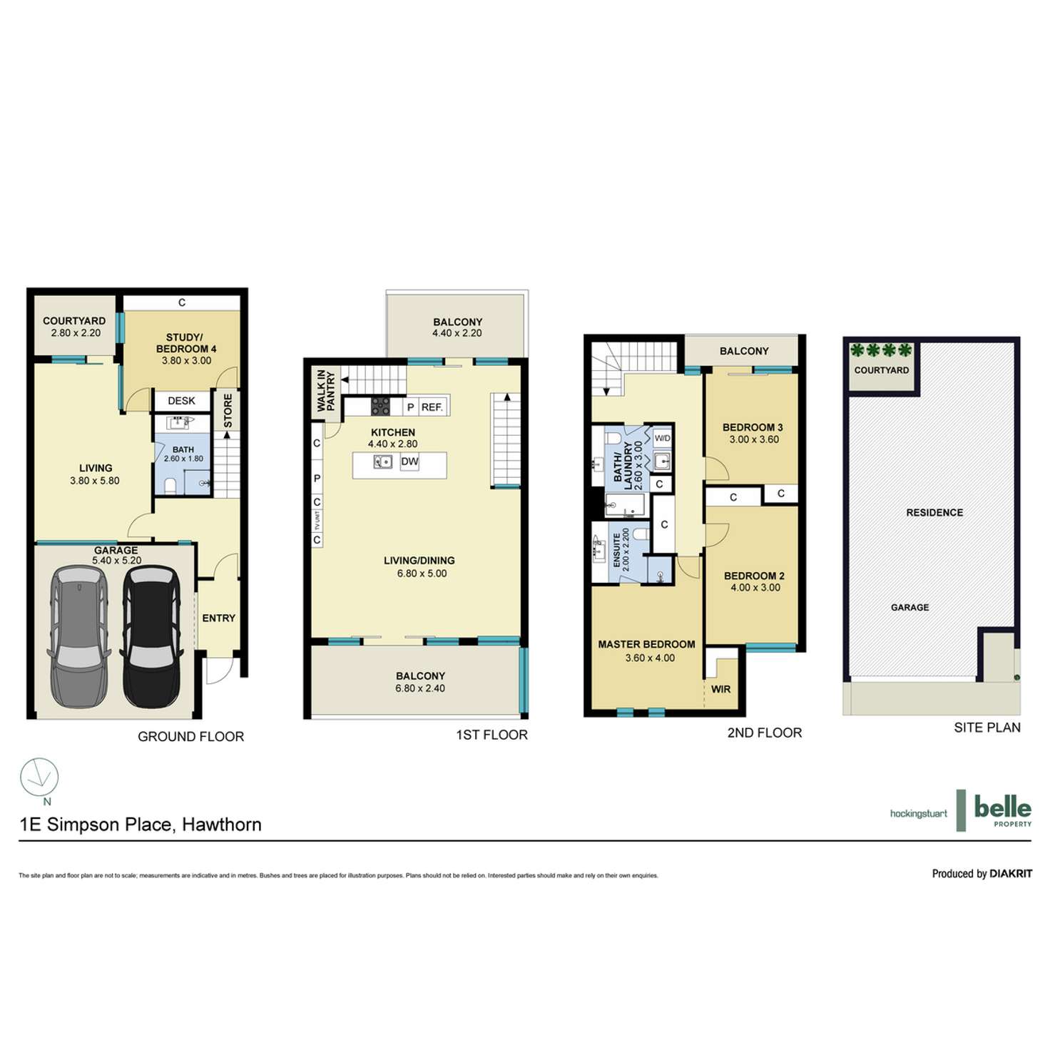 Floorplan of Homely house listing, 1E Simpson Place, Hawthorn VIC 3122