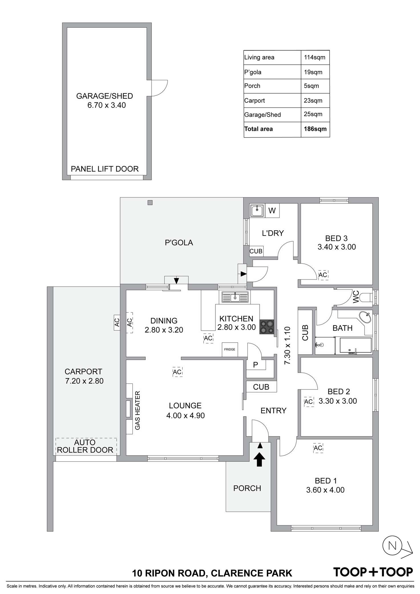 Floorplan of Homely house listing, 10 Ripon Road, Clarence Park SA 5034