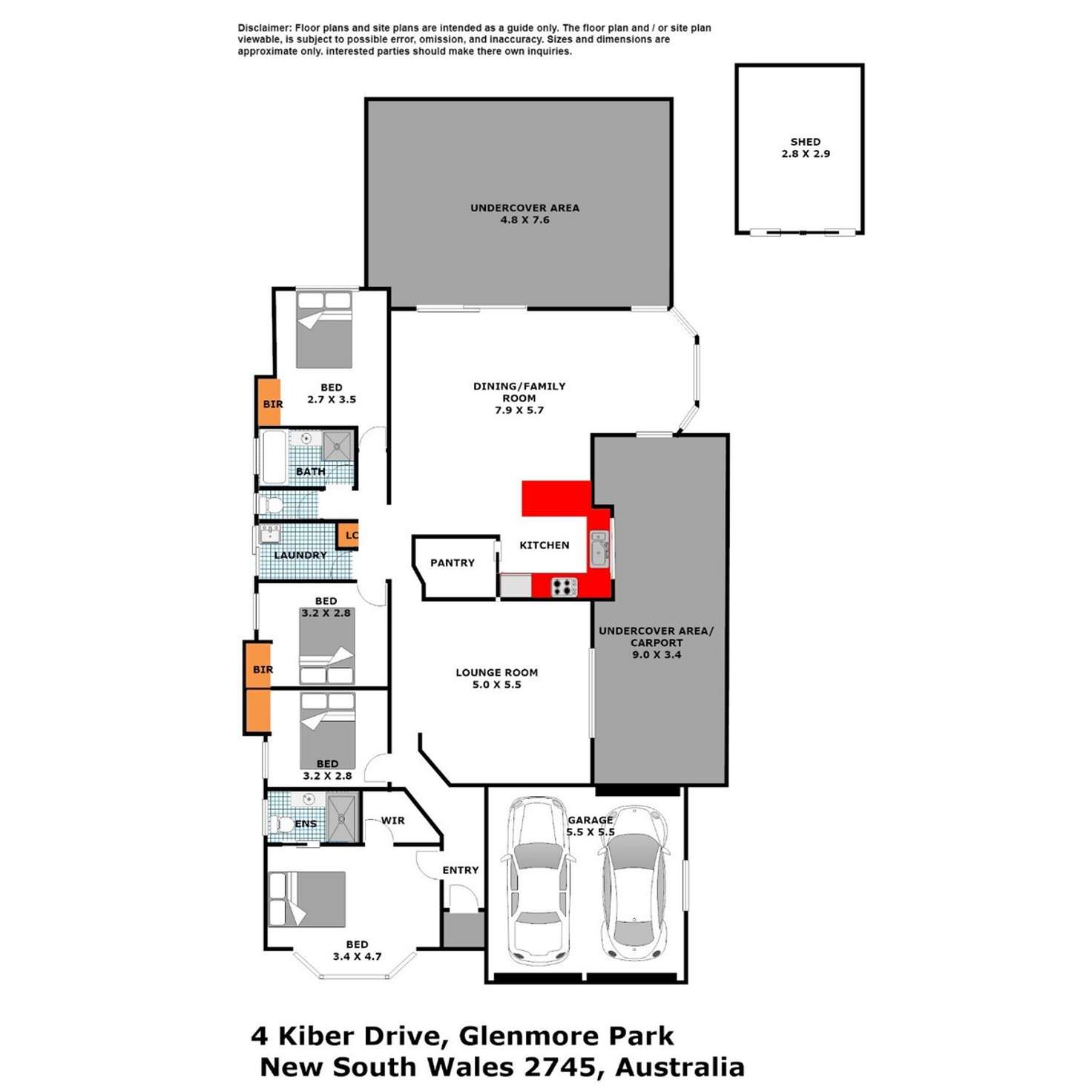 Floorplan of Homely house listing, 4 Kiber Drive, Glenmore Park NSW 2745