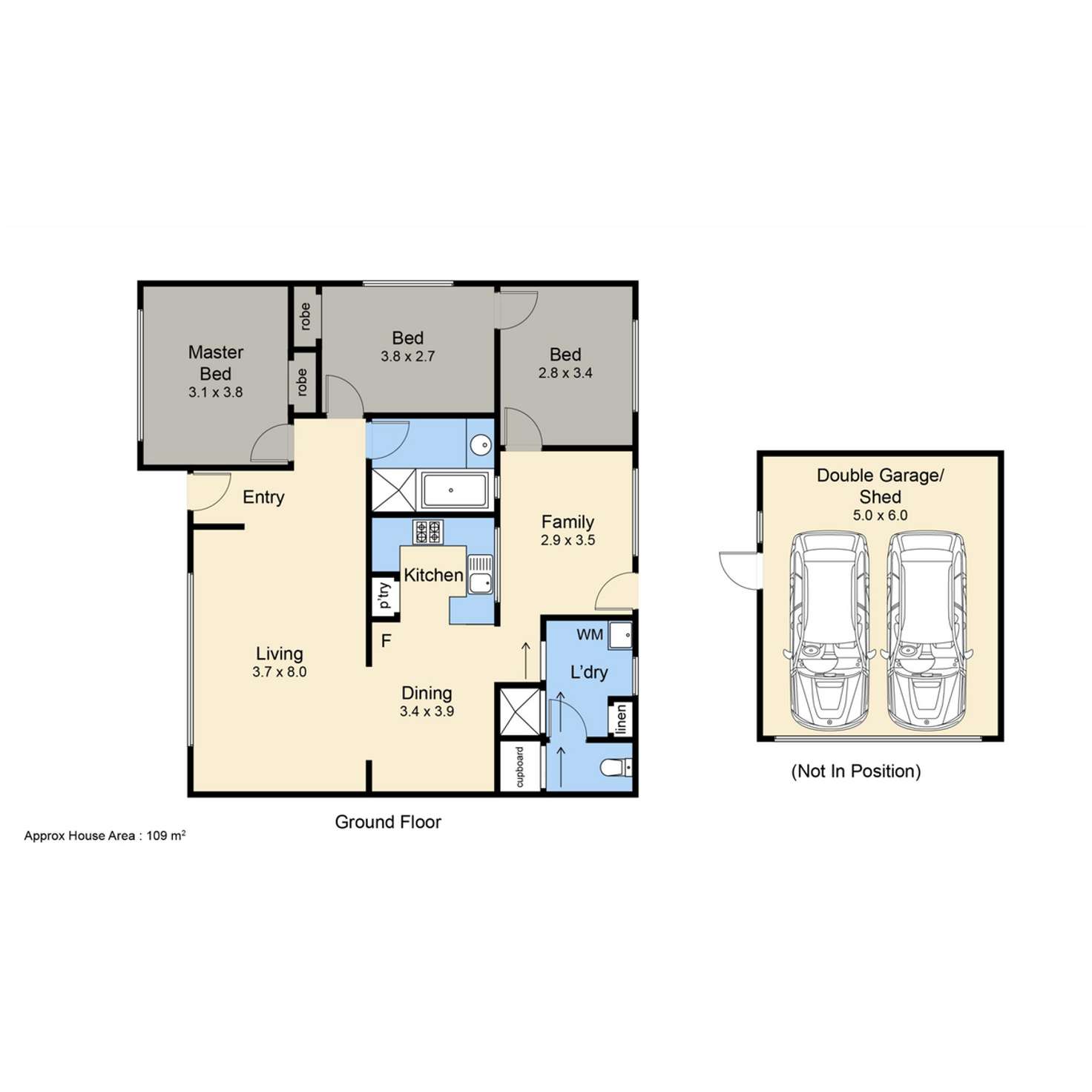 Floorplan of Homely house listing, 6 Kooringa Court, Rosebud VIC 3939