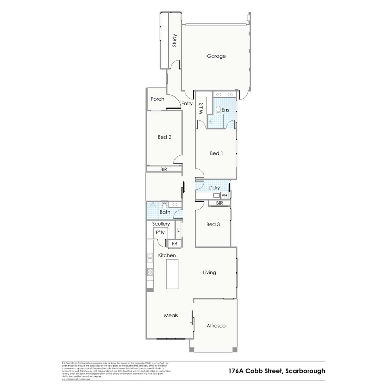 Floorplan of Homely house listing, 176A Cobb Street, Doubleview WA 6018