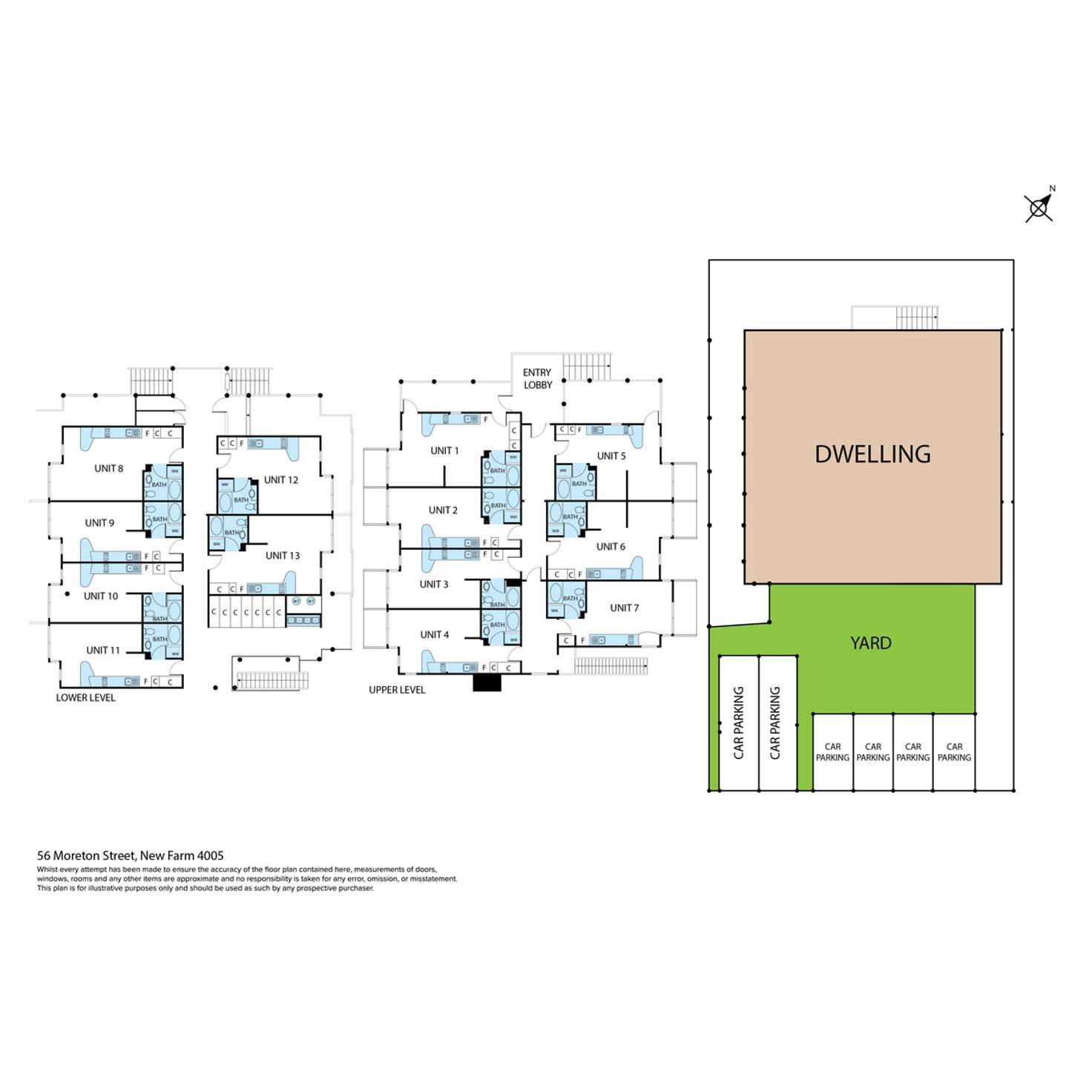 Floorplan of Homely apartment listing, 1/56 Moreton Street, New Farm QLD 4005