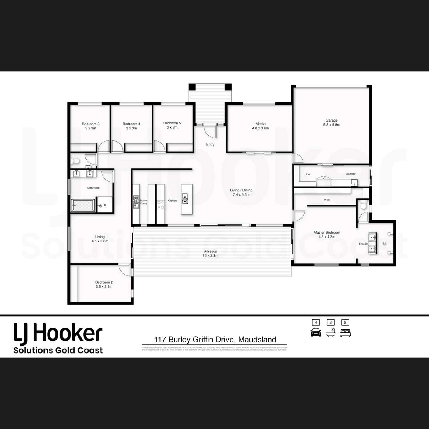 Floorplan of Homely house listing, 117 Burley Griffin Drive, Maudsland QLD 4210