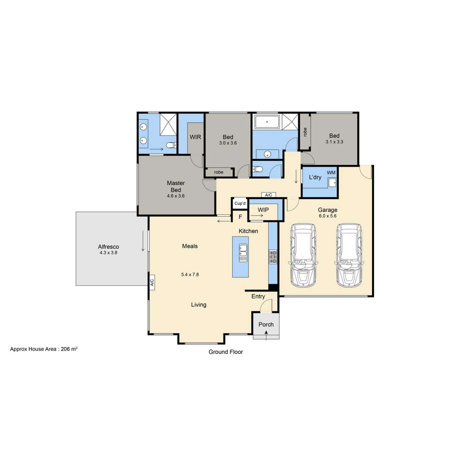 Floorplan of Homely unit listing, 2/209 Jetty Road, Rosebud VIC 3939