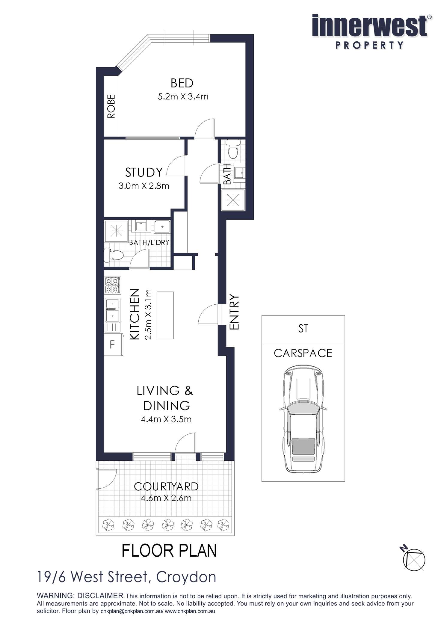 Floorplan of Homely apartment listing, 19/6-8 West Street, Croydon NSW 2132