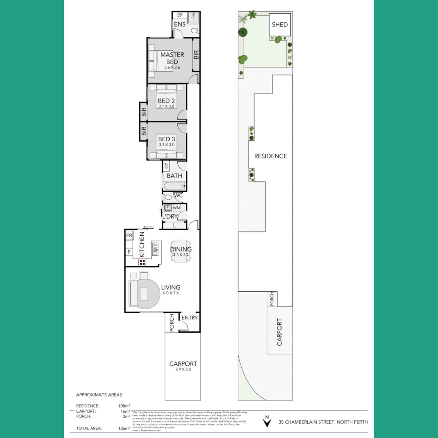 Floorplan of Homely house listing, 35 Chamberlain Street, North Perth WA 6006