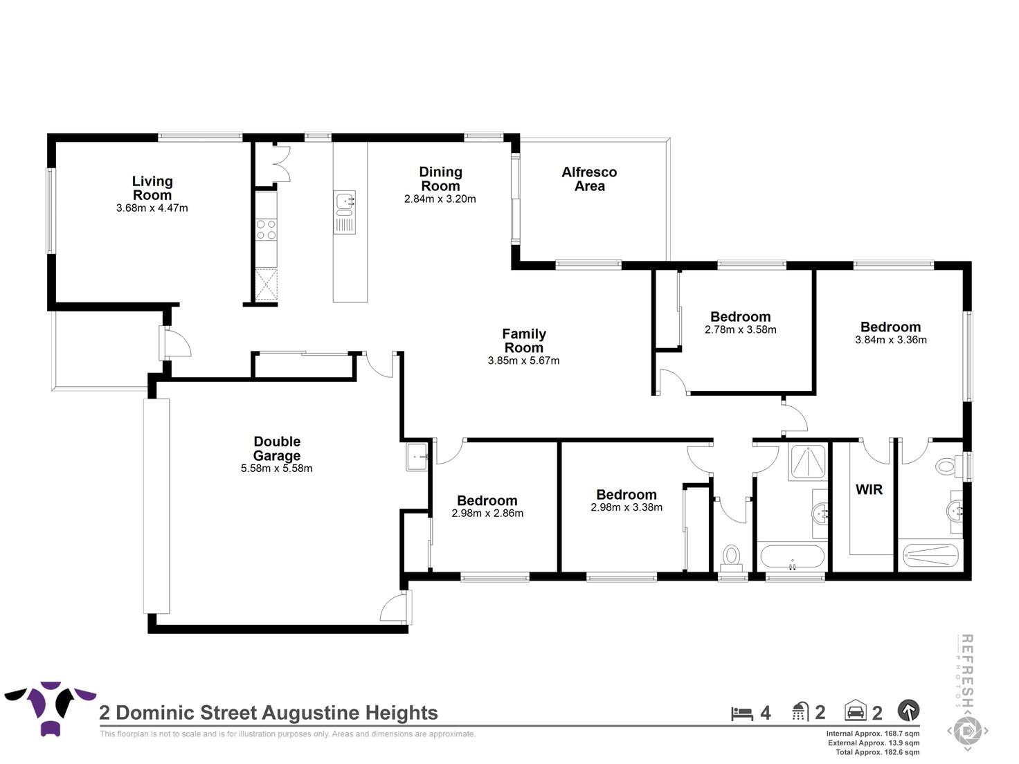 Floorplan of Homely house listing, 2 Dominic Street, Augustine Heights QLD 4300