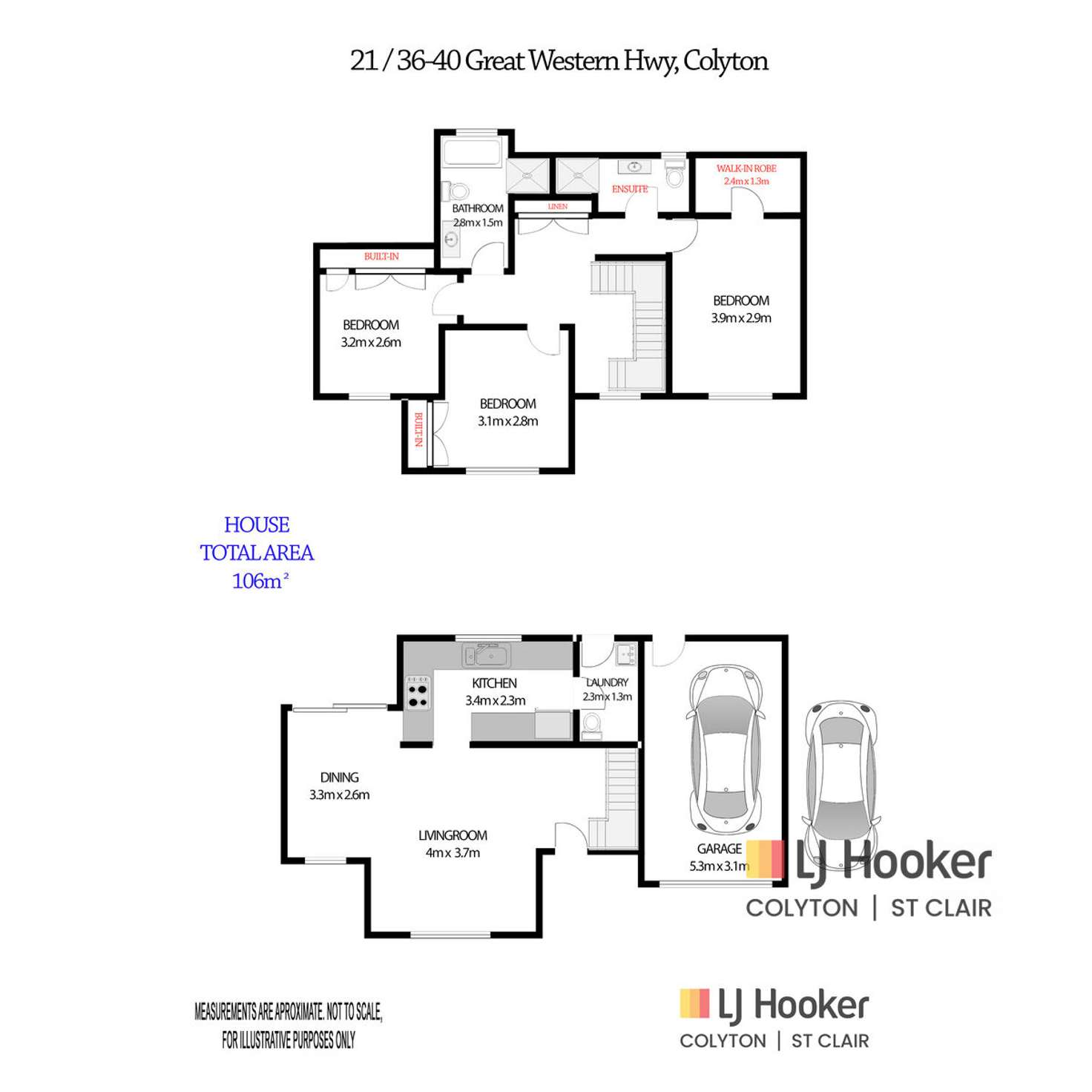 Floorplan of Homely townhouse listing, 21/36-40 Great Western Highway, Colyton NSW 2760