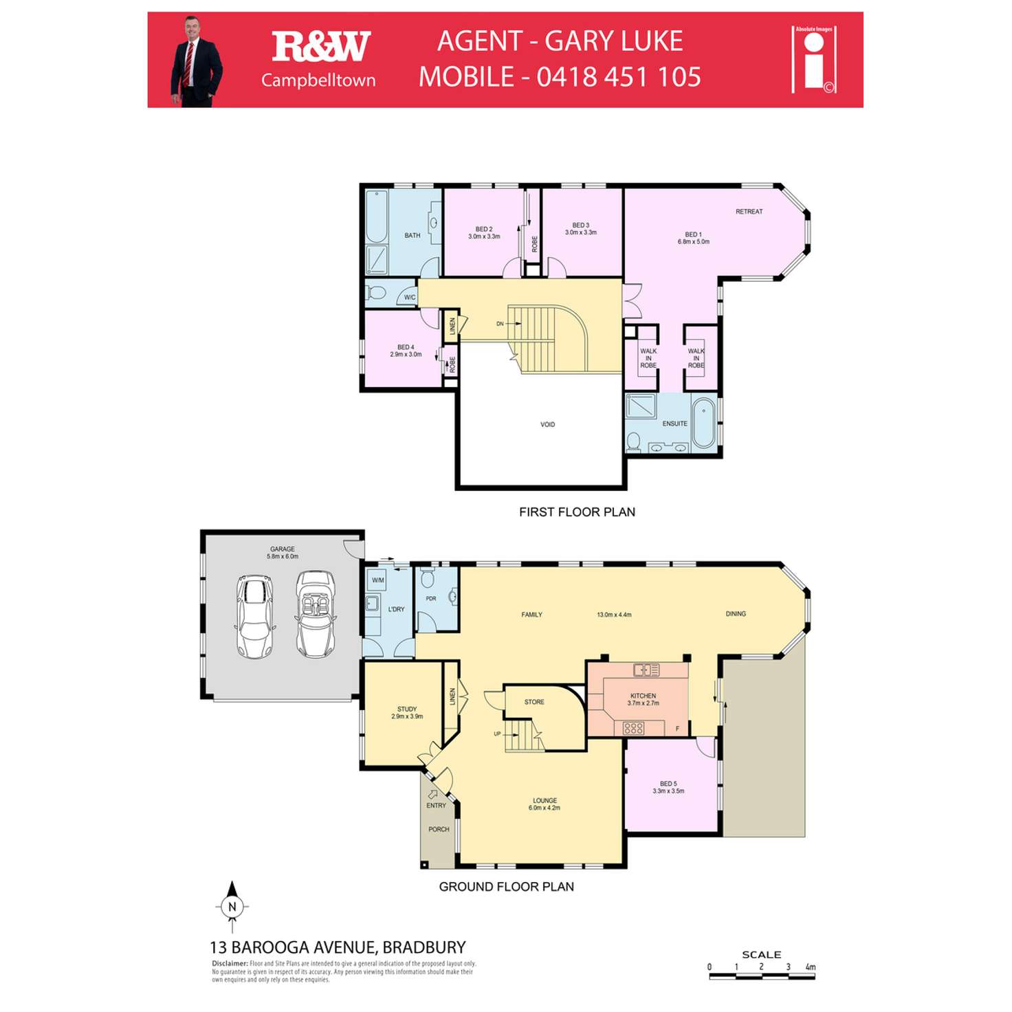 Floorplan of Homely house listing, 13 Barooga Avenue, Bradbury NSW 2560