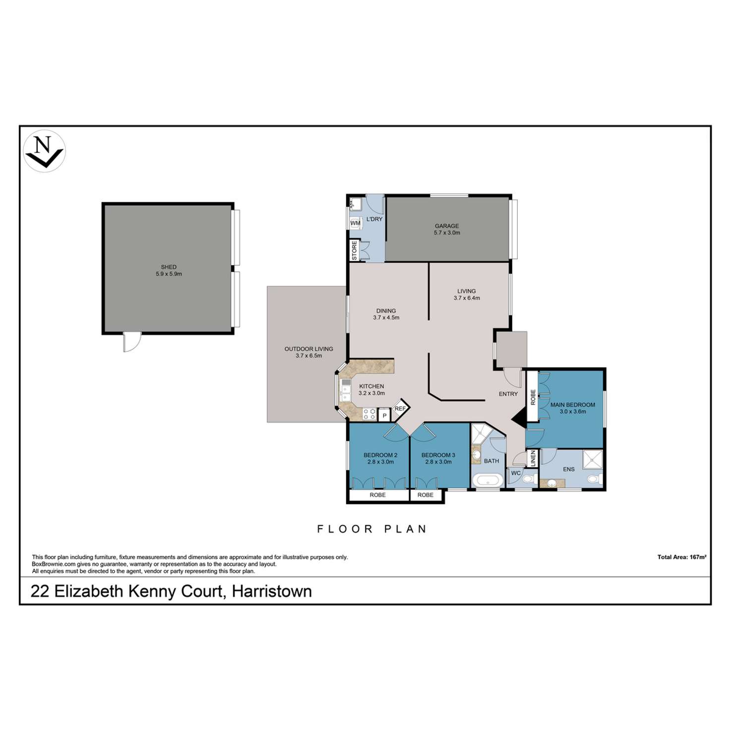 Floorplan of Homely house listing, 22 Elizabeth Kenny Court, Harristown QLD 4350