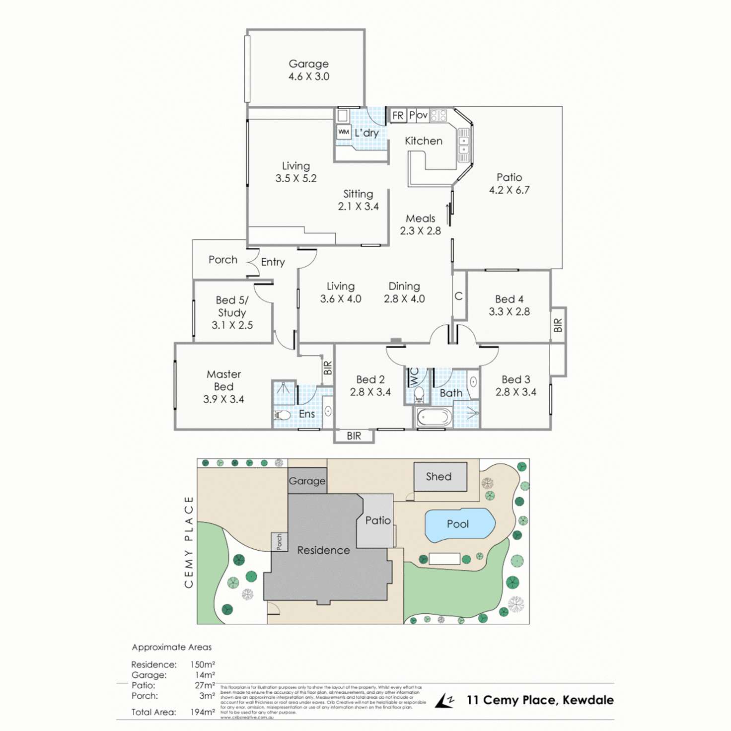 Floorplan of Homely house listing, 11 Cemy Place, Kewdale WA 6105