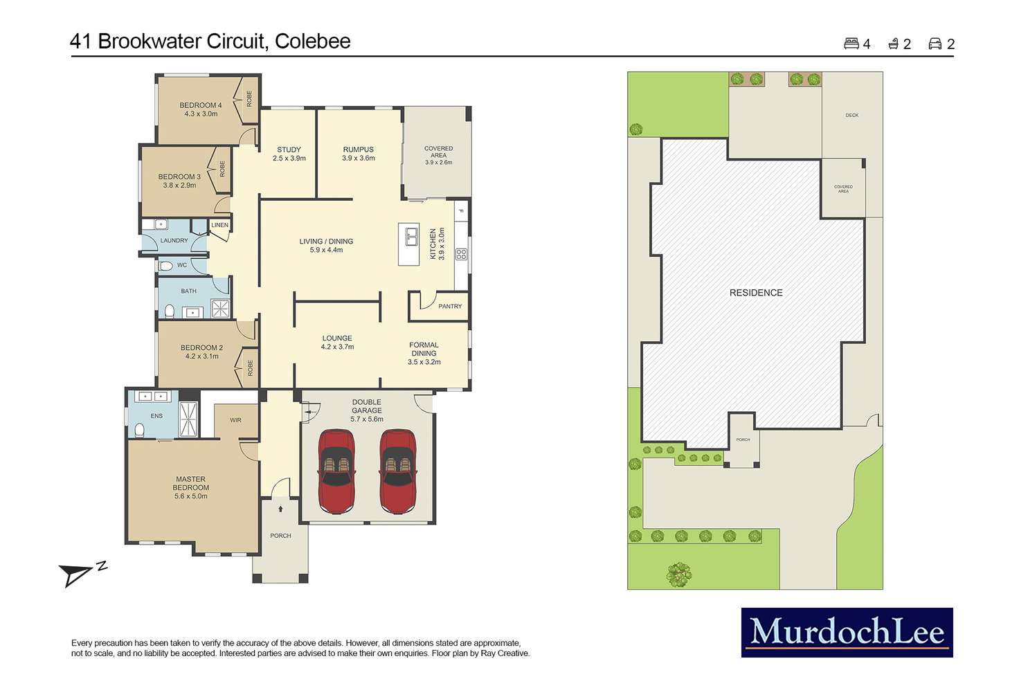 Floorplan of Homely house listing, 41 Brookwater Circuit, Colebee NSW 2761