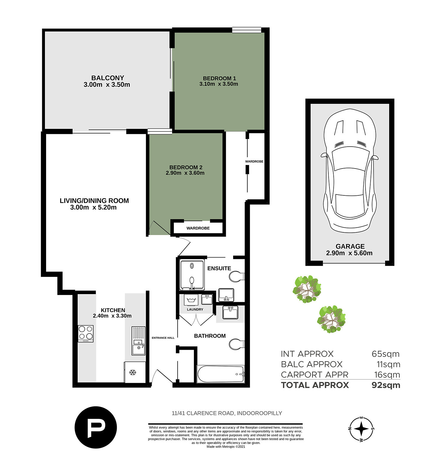 Floorplan of Homely apartment listing, 11/41 Clarence Road, Indooroopilly QLD 4068