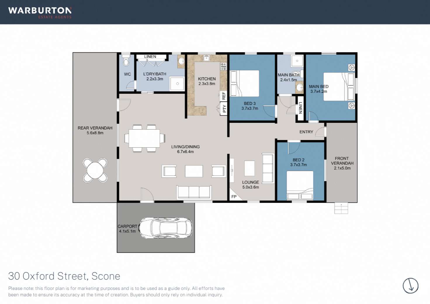 Floorplan of Homely house listing, 30 Oxford Road, Scone NSW 2337