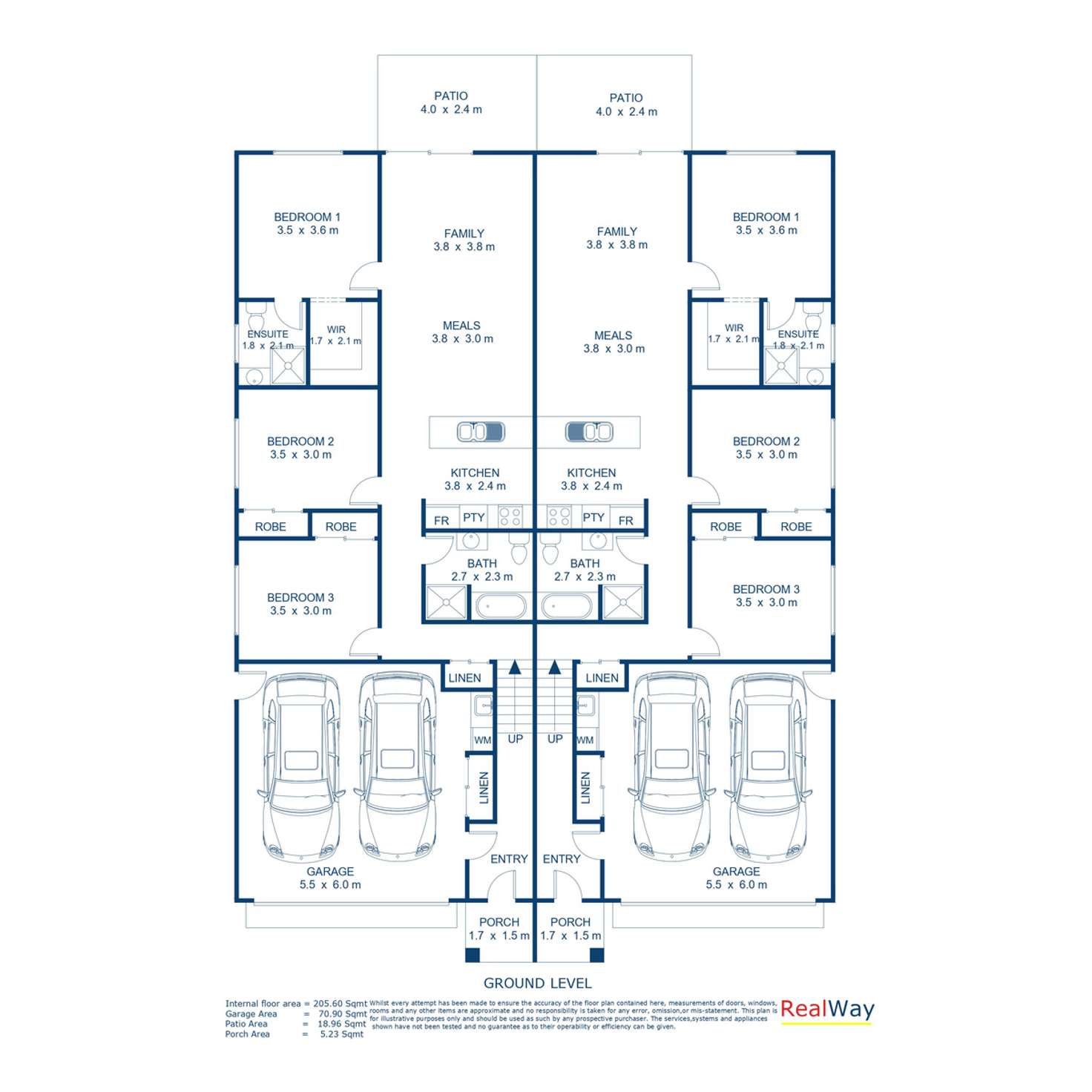 Floorplan of Homely unit listing, A & B/19 Alistair Street, Glenvale QLD 4350