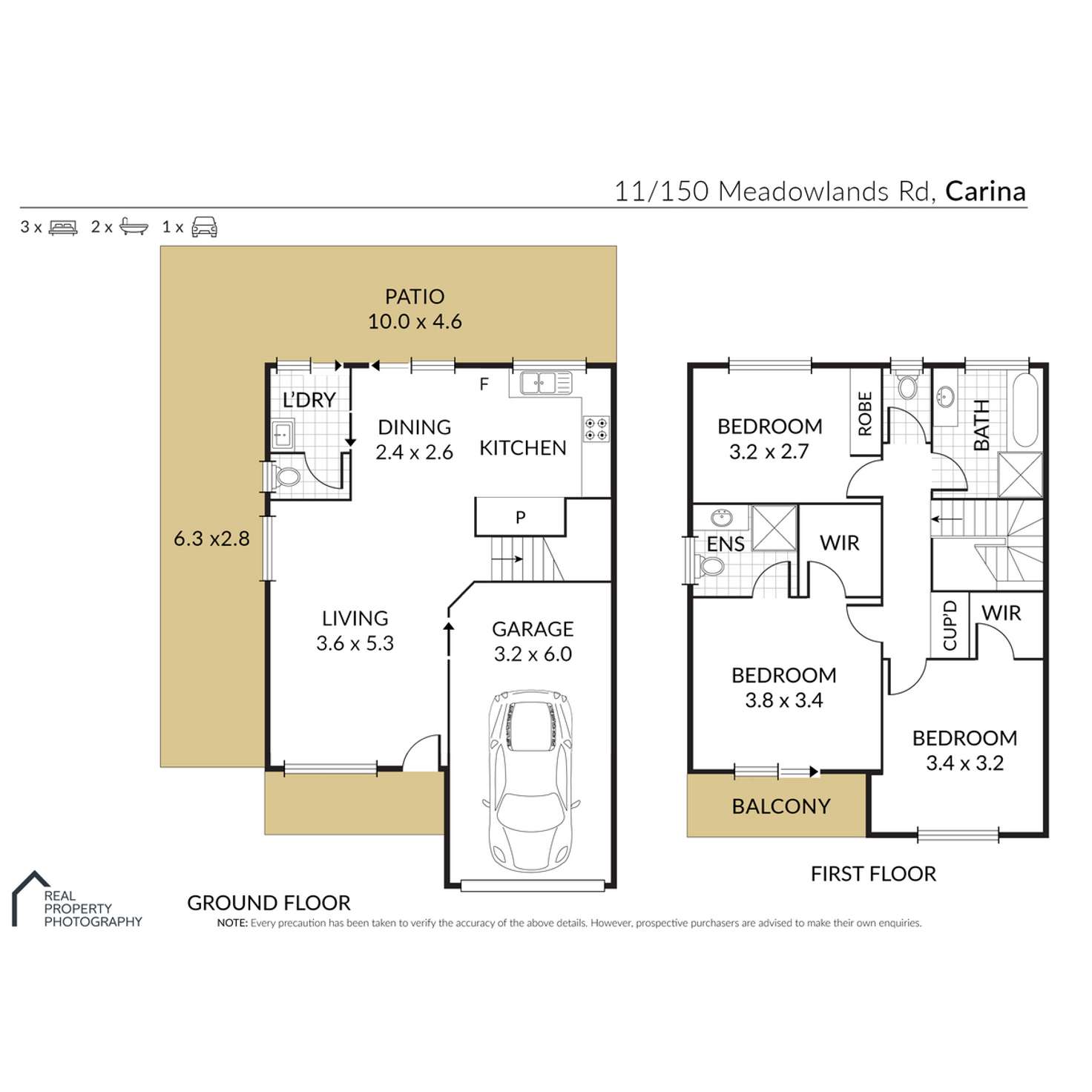 Floorplan of Homely townhouse listing, 11/150 Meadowlands Road, Carina QLD 4152