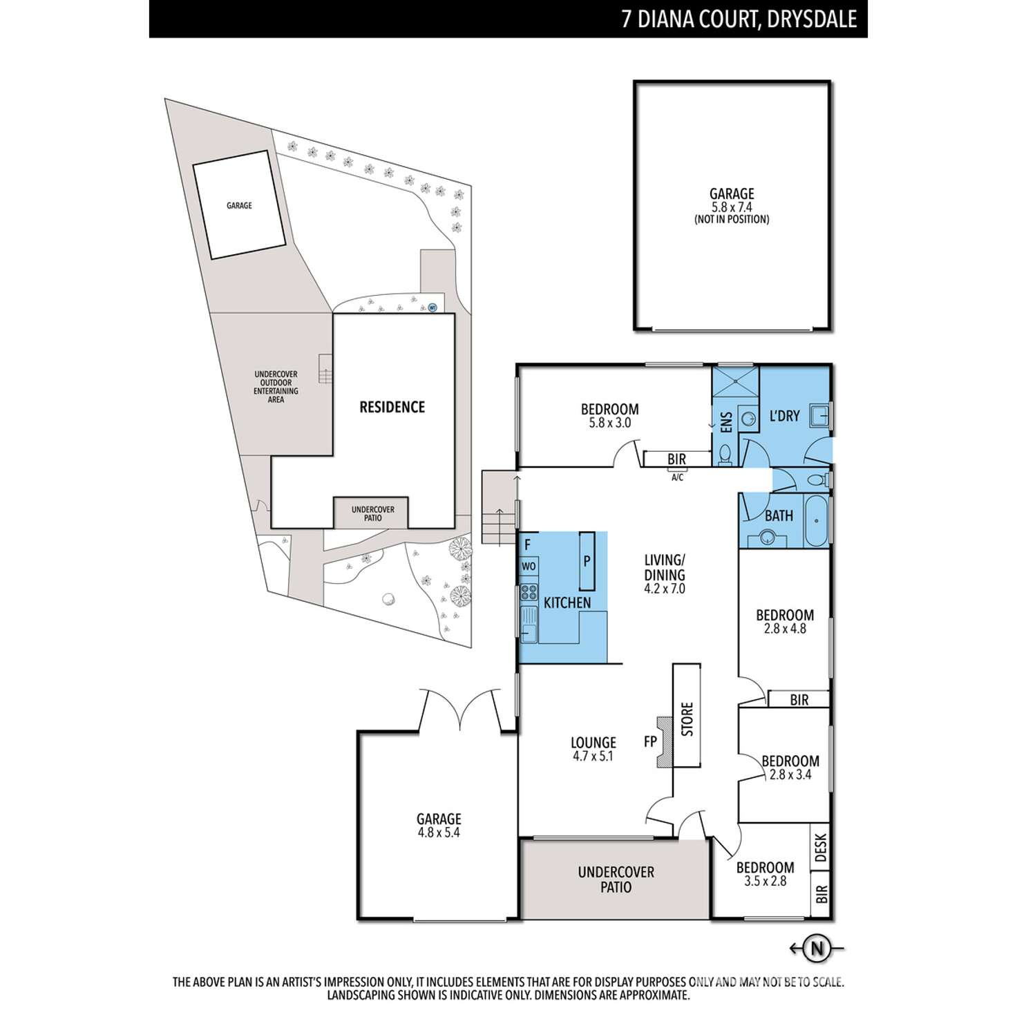 Floorplan of Homely house listing, 7 Diana Court, Drysdale VIC 3222