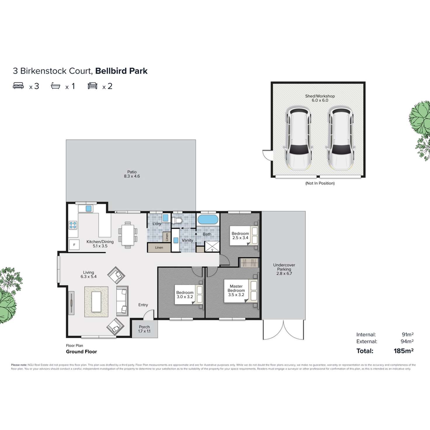 Floorplan of Homely house listing, 3 Birkenstock Court, Bellbird Park QLD 4300