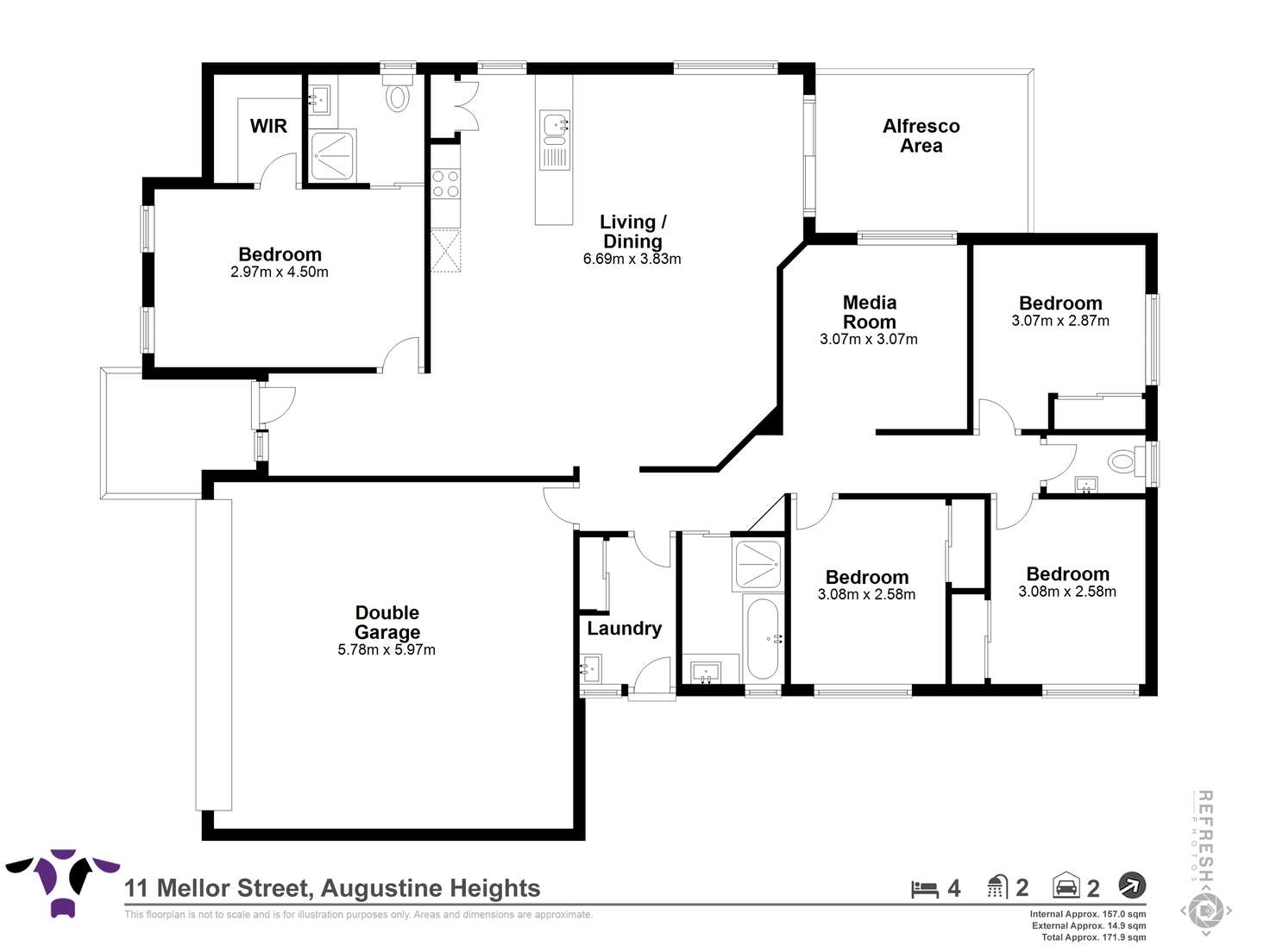 Floorplan of Homely house listing, 11 Mellor Street, Augustine Heights QLD 4300