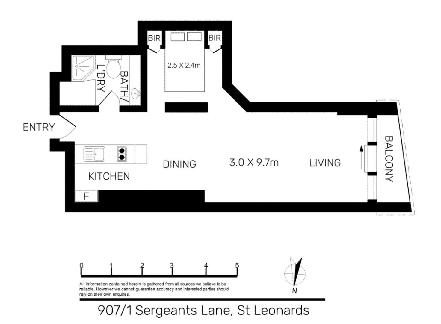 Floorplan of Homely apartment listing, 907/1 Sergeant Lane, St Leonards NSW 2065