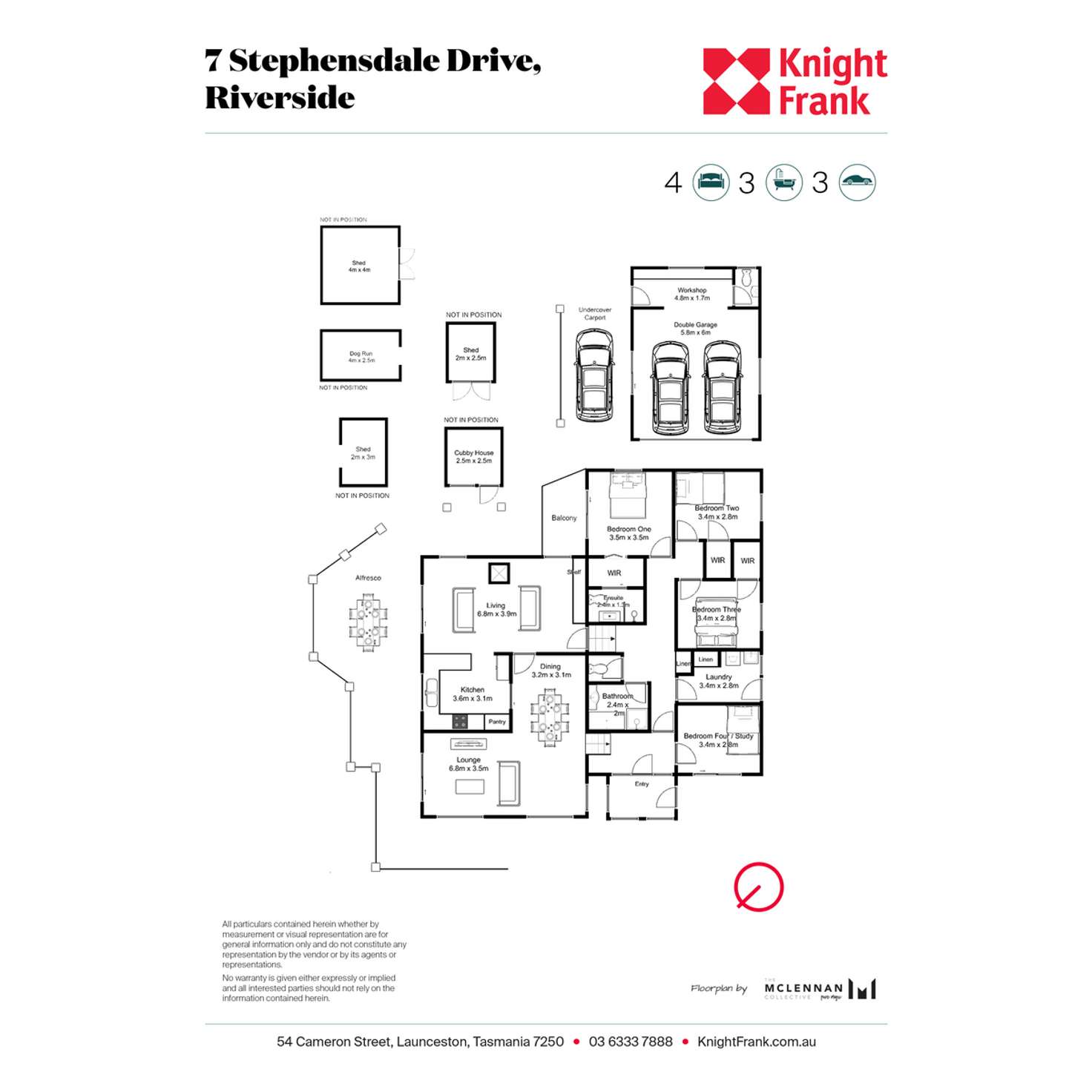Floorplan of Homely acreageSemiRural listing, 7 Stephensdale Drive, Riverside TAS 7250