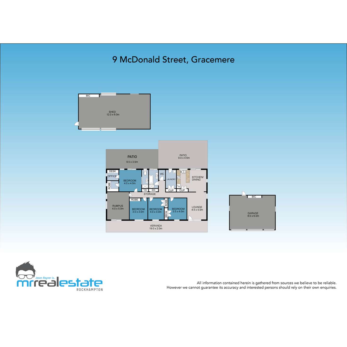 Floorplan of Homely house listing, 9 McDonald Street, Gracemere QLD 4702