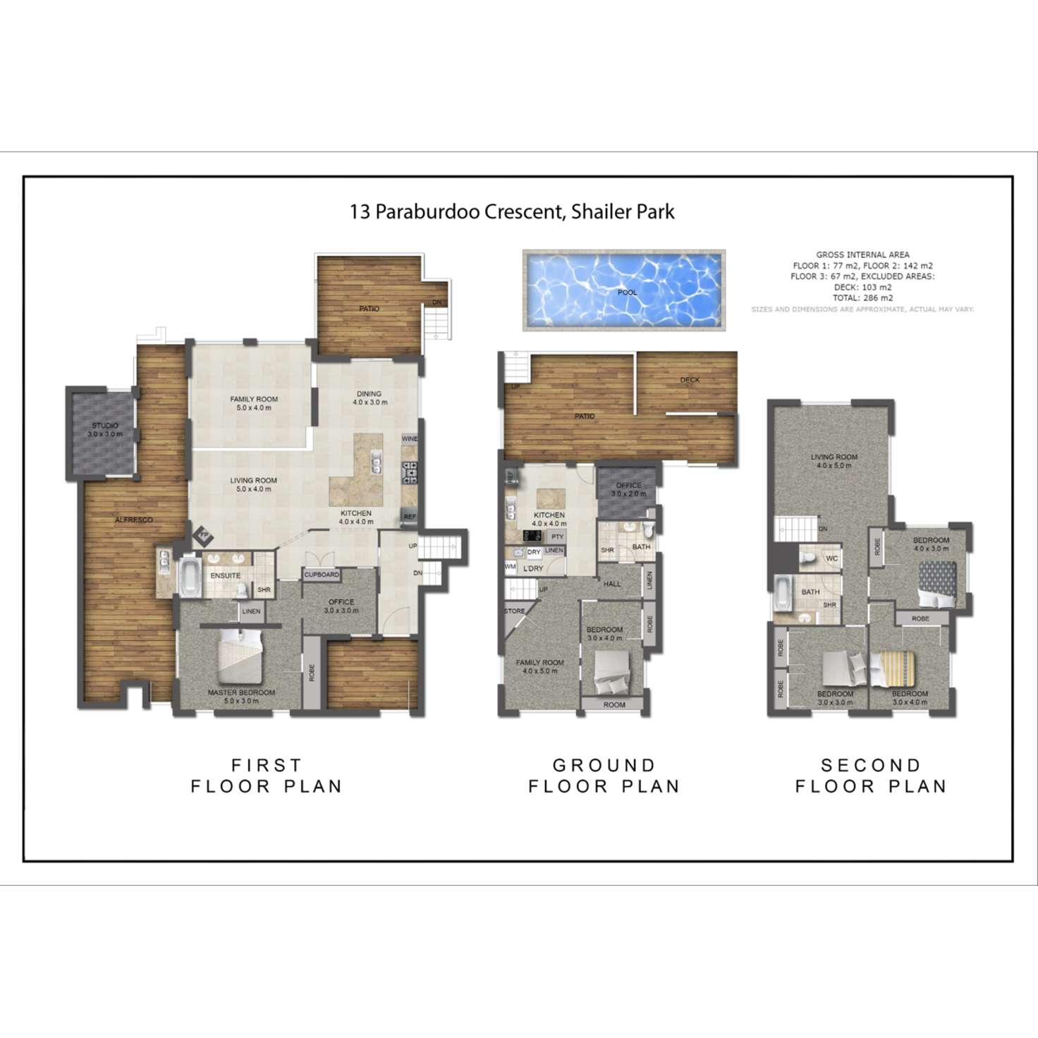 Floorplan of Homely house listing, 13 Paraburdoo Crescent, Shailer Park QLD 4128