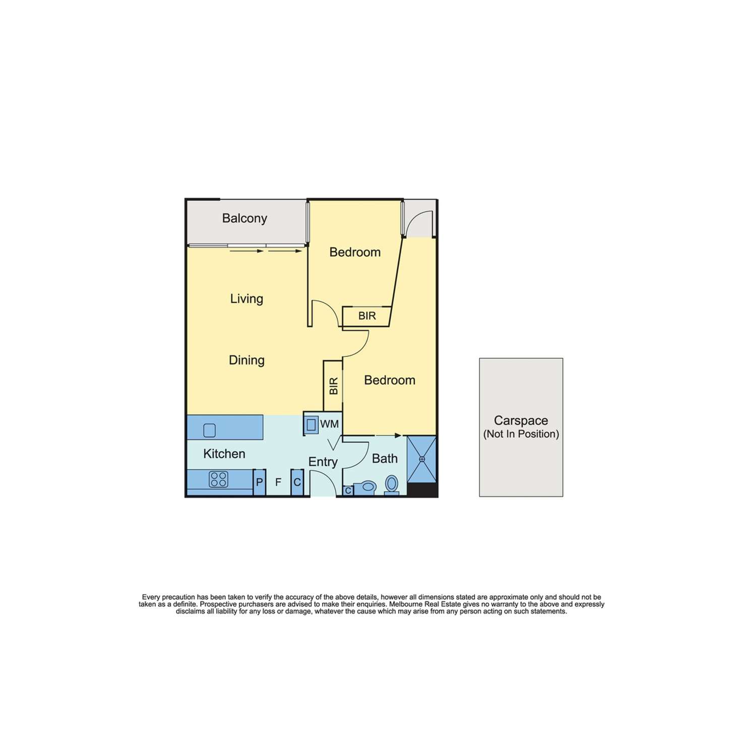 Floorplan of Homely apartment listing, 608/4 Bik Lane, Fitzroy North VIC 3068