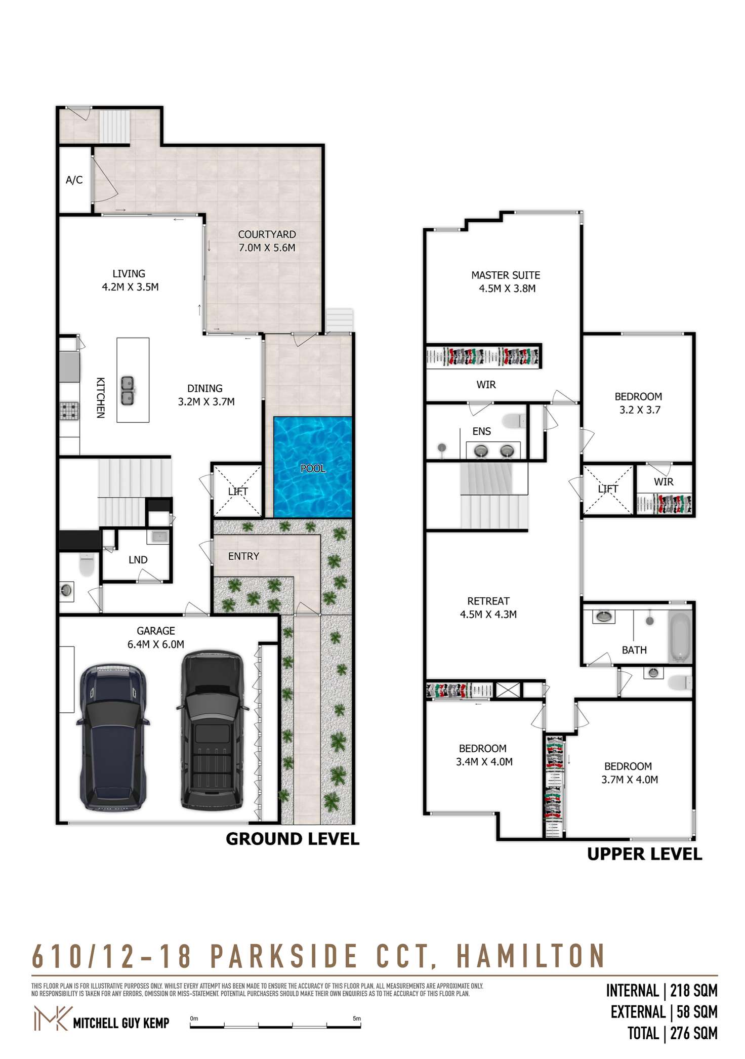 Floorplan of Homely townhouse listing, 610/12 -18 Parkside Circuit, Hamilton QLD 4007