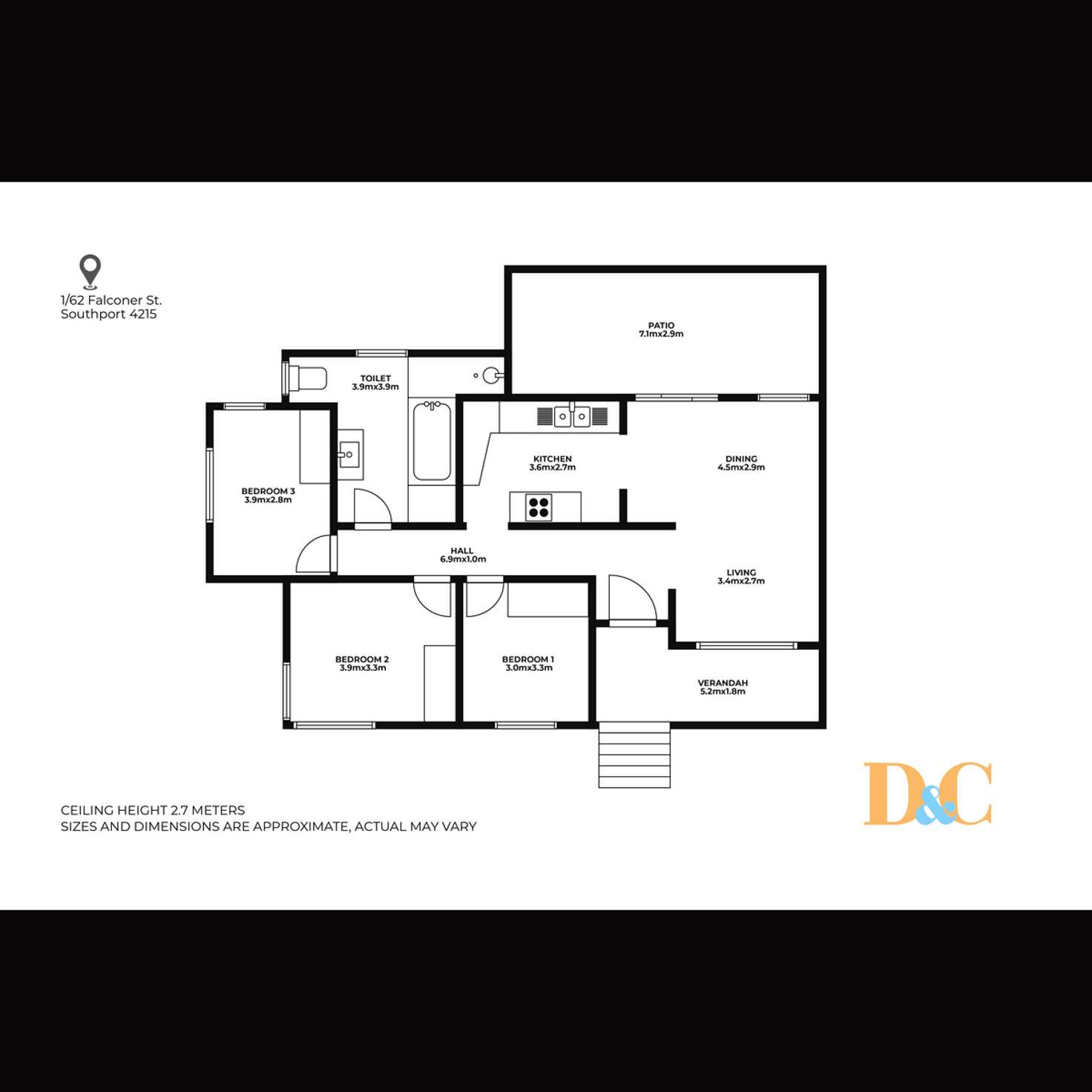 Floorplan of Homely house listing, 1/62 Falconer Street, Southport QLD 4215