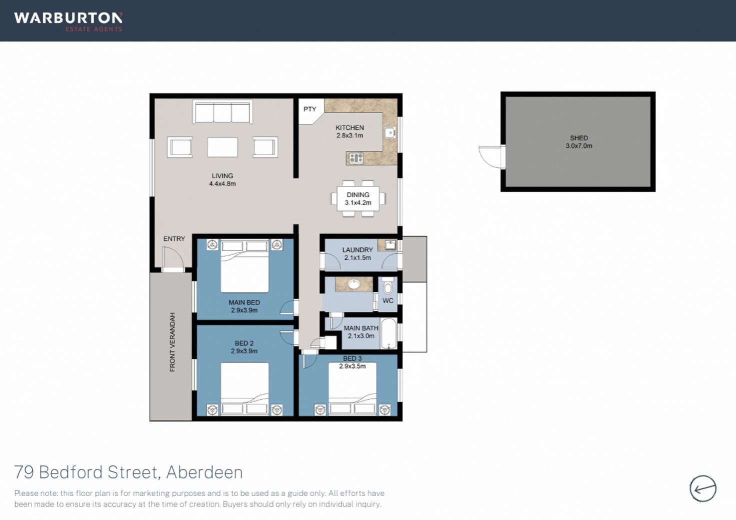 Floorplan of Homely house listing, 79 Bedford Street, Aberdeen NSW 2336