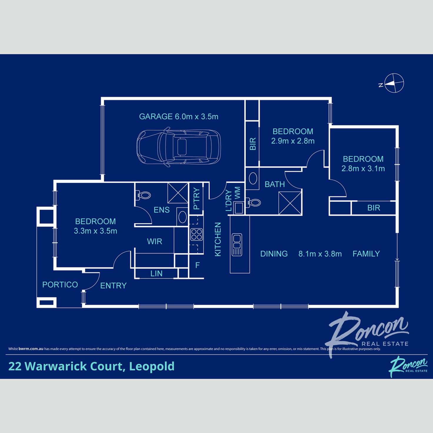 Floorplan of Homely house listing, 22 Warwarick Court, Leopold VIC 3224