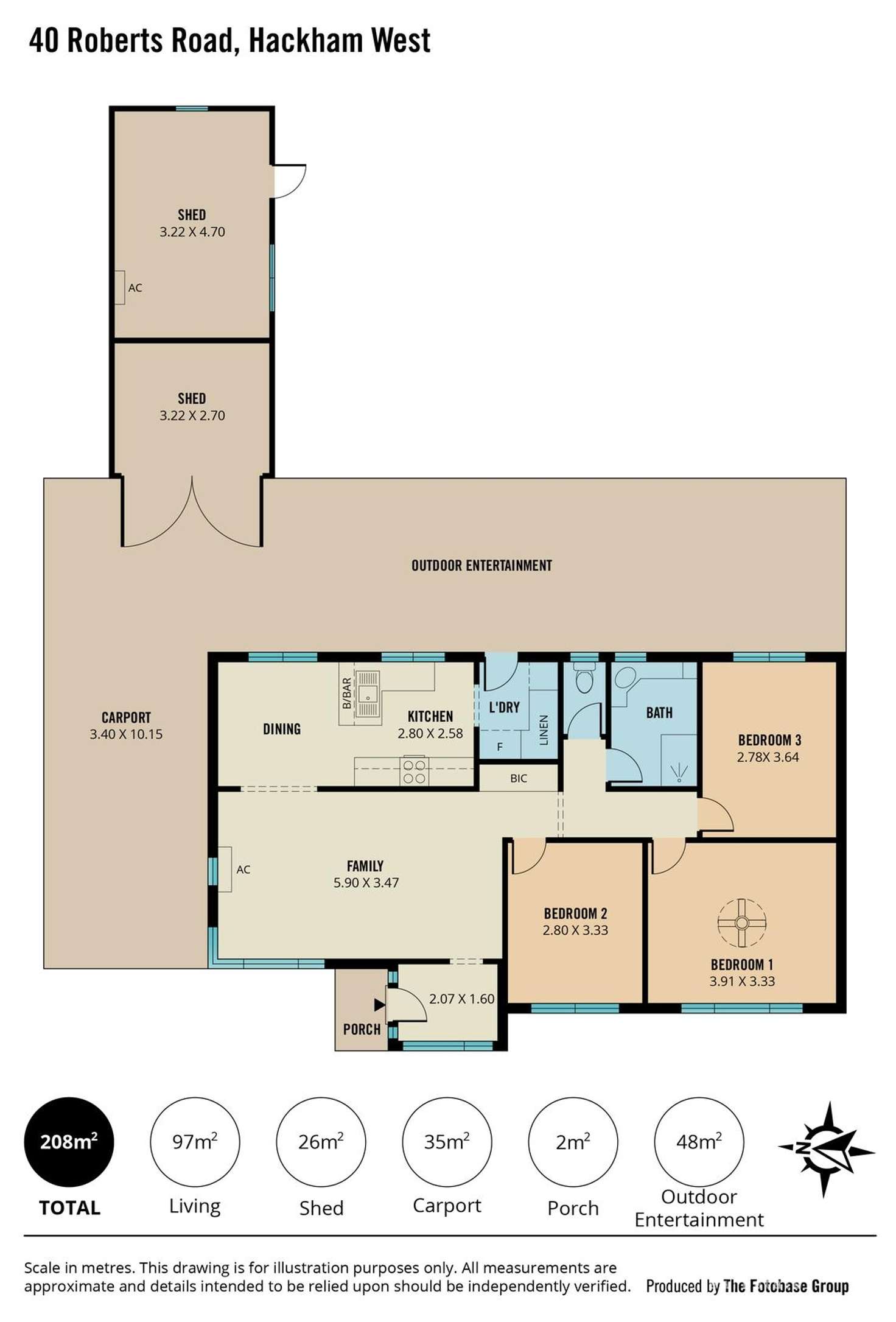 Floorplan of Homely house listing, 40 Roberts Road, Hackham West SA 5163
