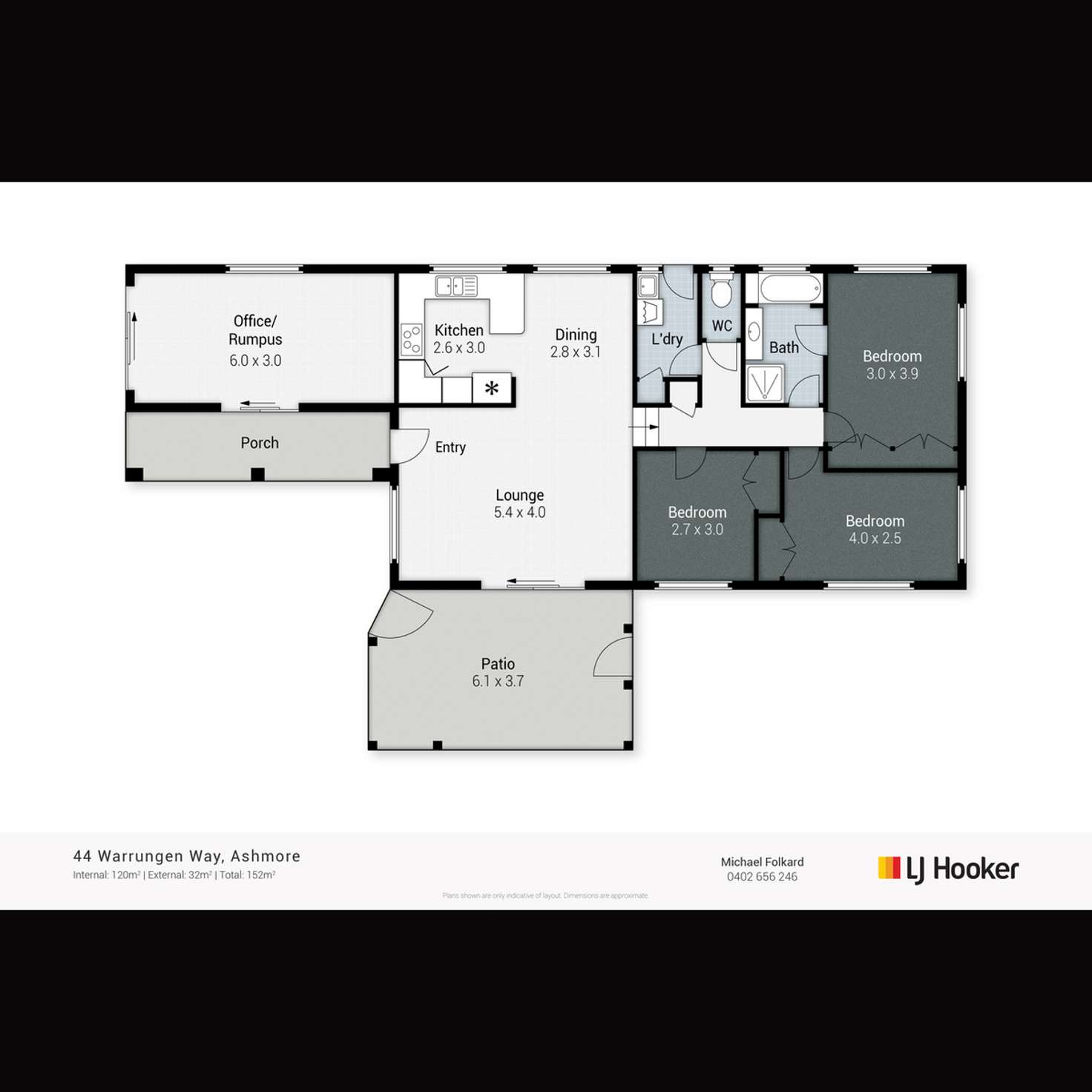 Floorplan of Homely house listing, 44 Warrungen Way, Ashmore QLD 4214