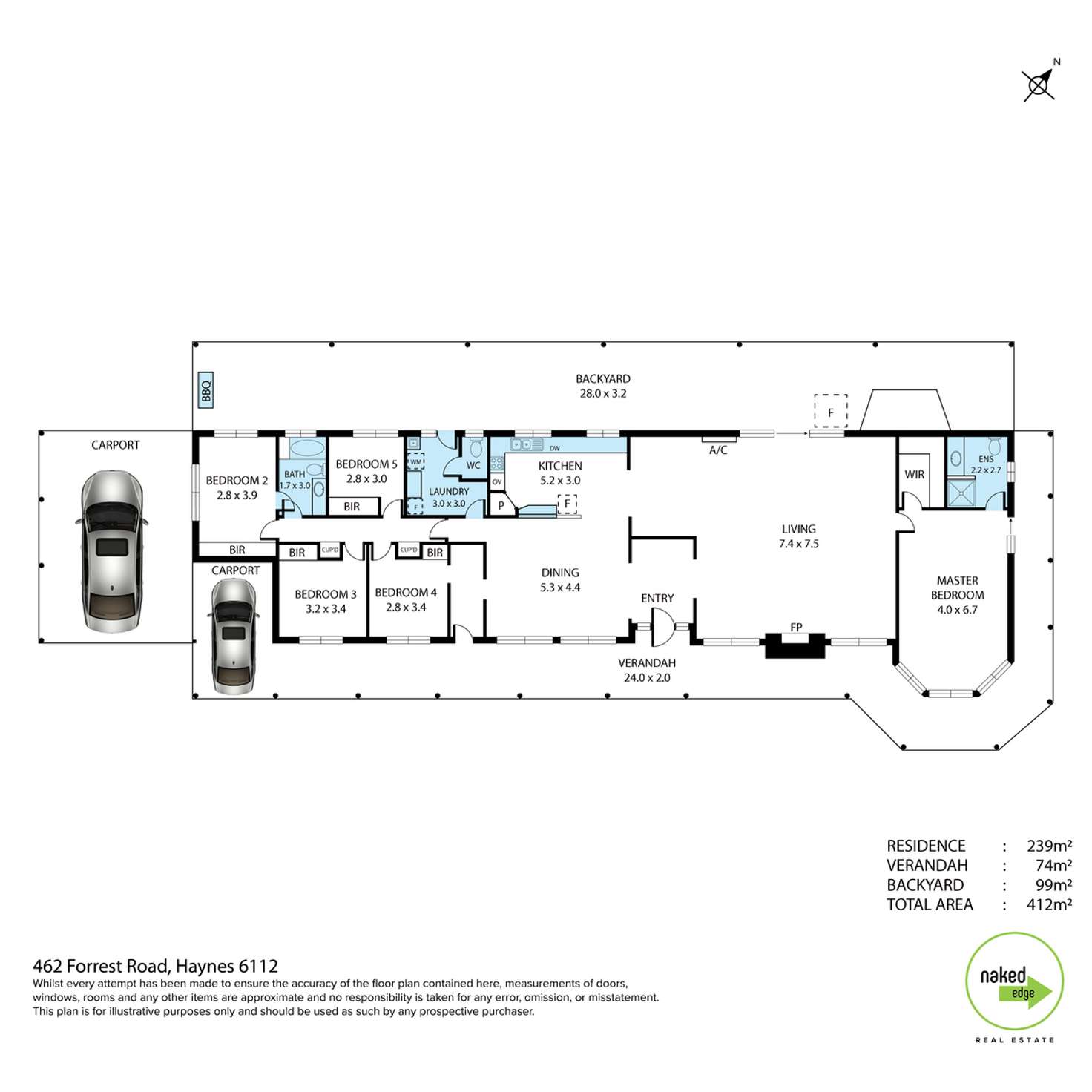 Floorplan of Homely house listing, 462 Forrest Road, Haynes WA 6112