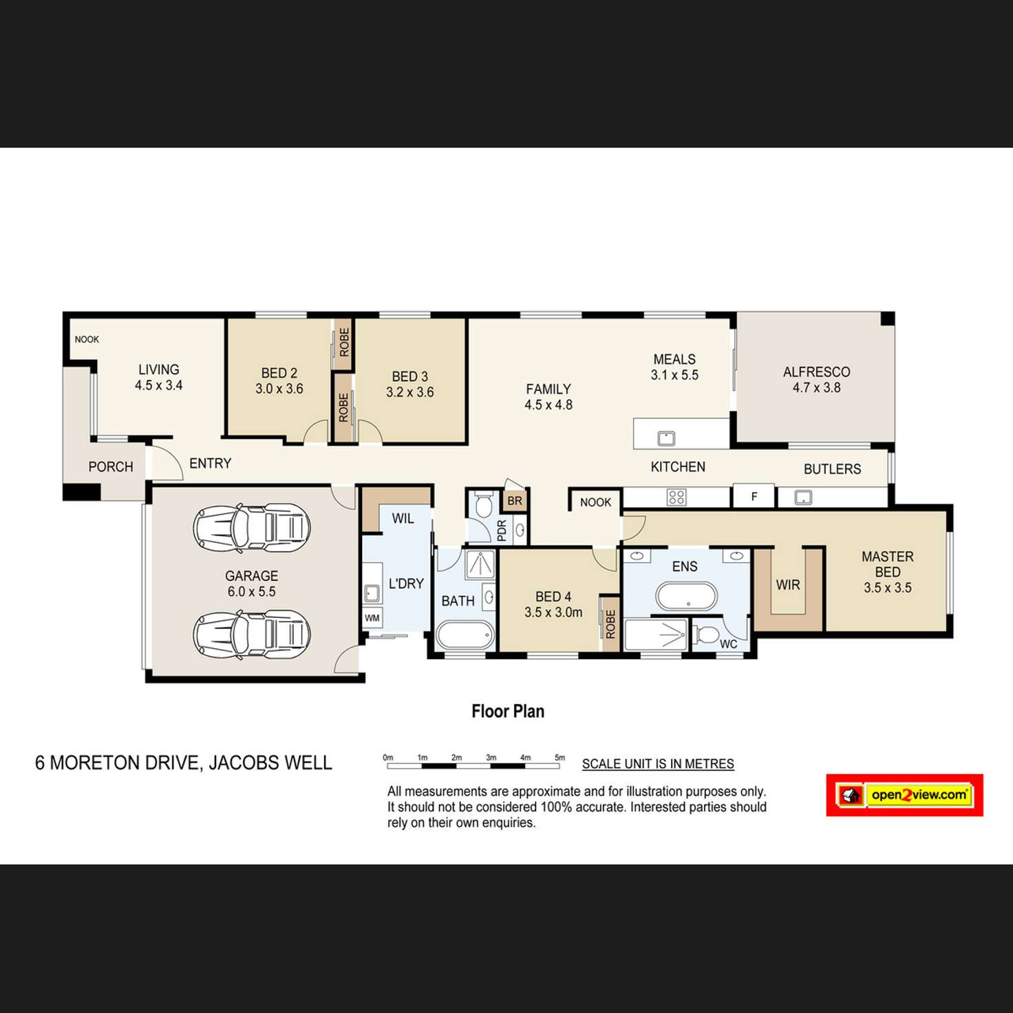 Floorplan of Homely house listing, 6 Moreton Drive, Jacobs Well QLD 4208