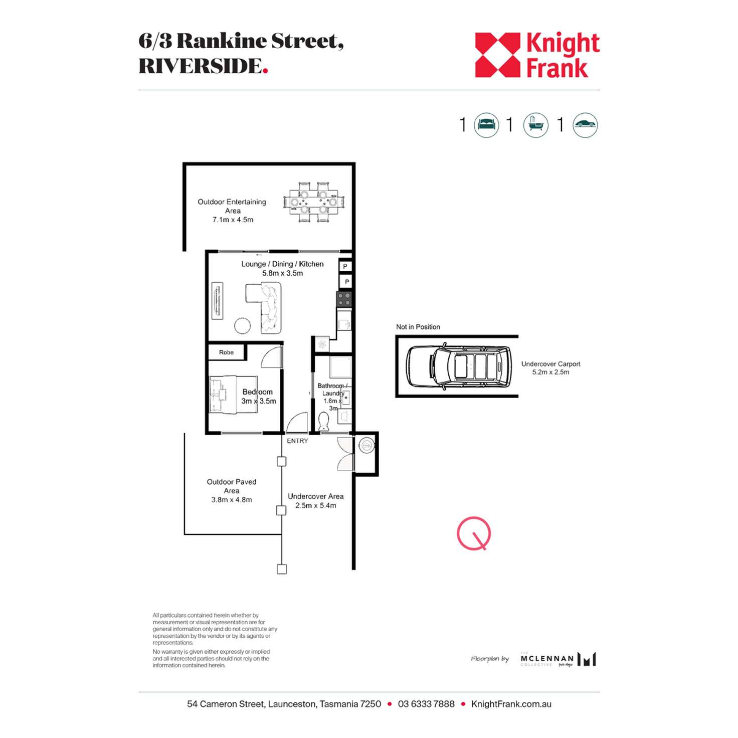 Floorplan of Homely apartment listing, 6/3 Rankine Street, Riverside TAS 7250