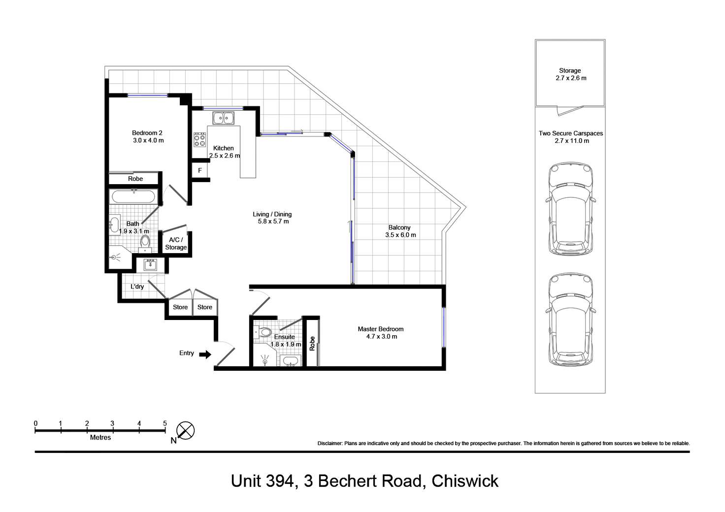 Floorplan of Homely apartment listing, 394/3 Bechert Road, Chiswick NSW 2046