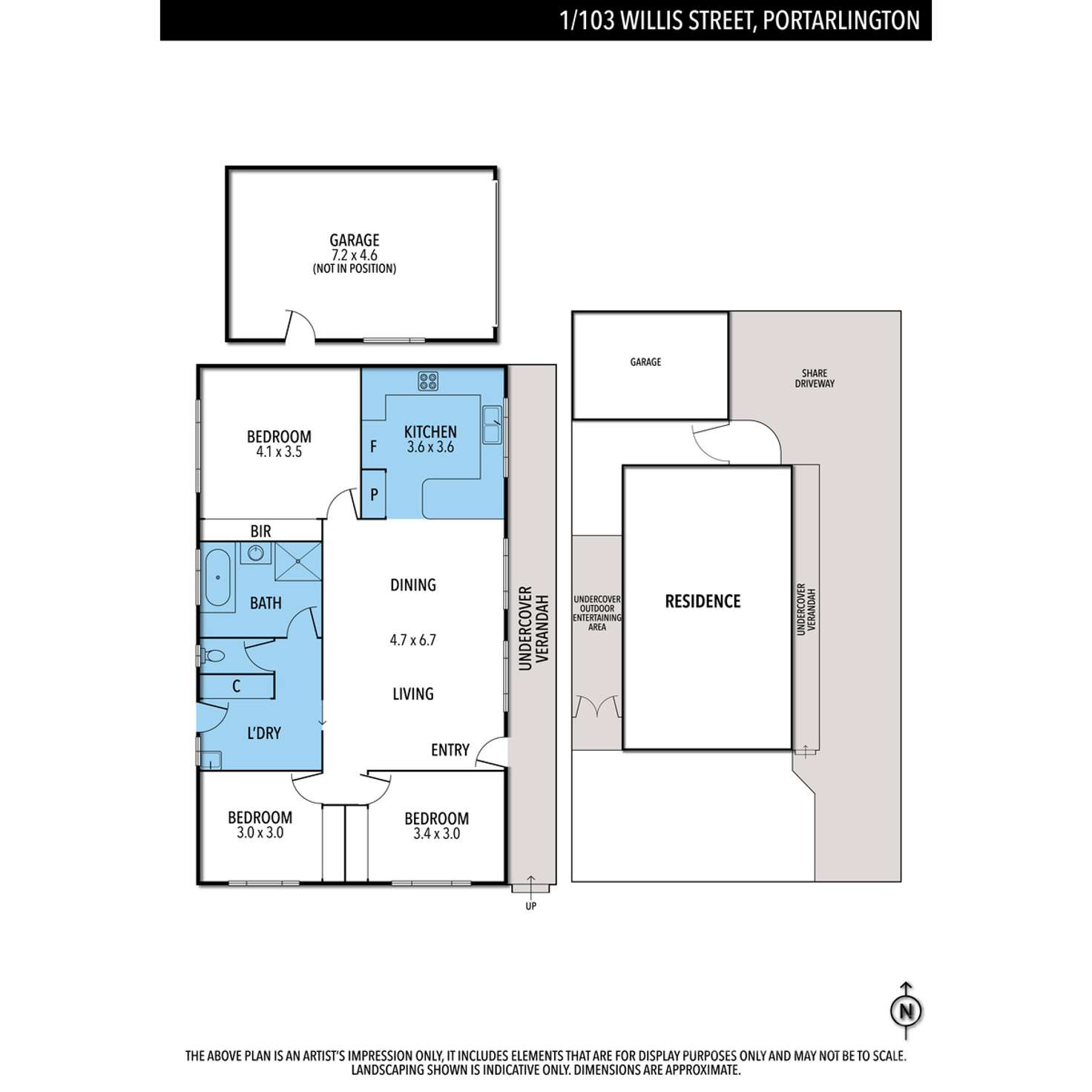 Floorplan of Homely unit listing, 1/103 Willis Street, Portarlington VIC 3223