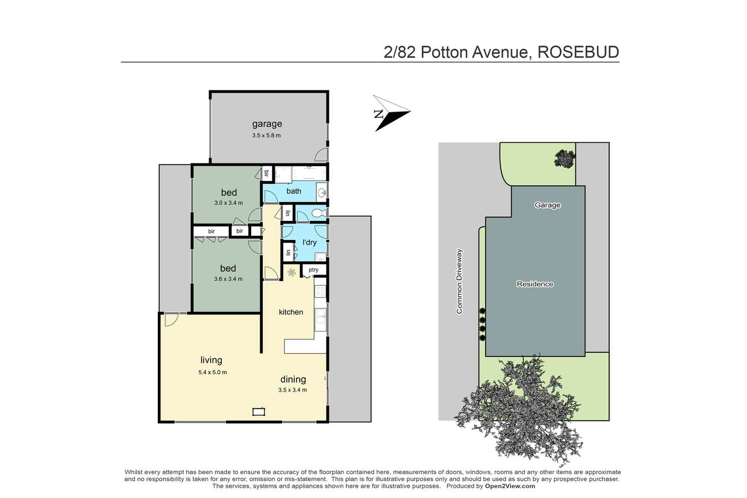 Floorplan of Homely unit listing, 2/82 Potton Avenue, Rosebud VIC 3939
