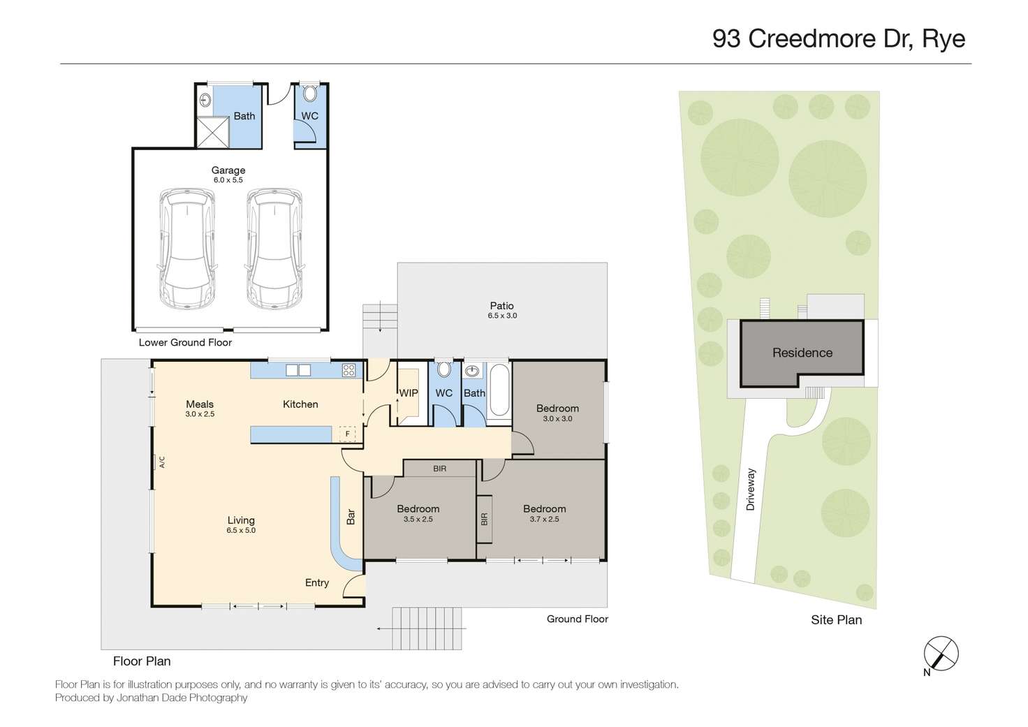 Floorplan of Homely house listing, 93 Creedmore Drive, Rye VIC 3941
