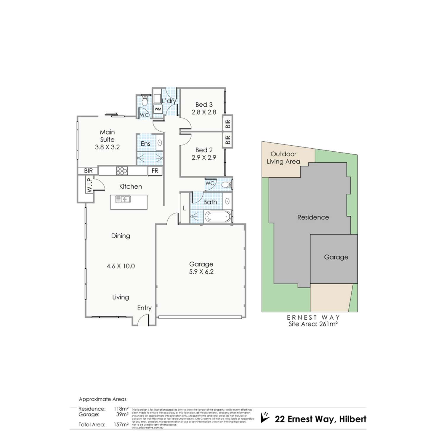 Floorplan of Homely house listing, 22 Ernest Way, Hilbert WA 6112