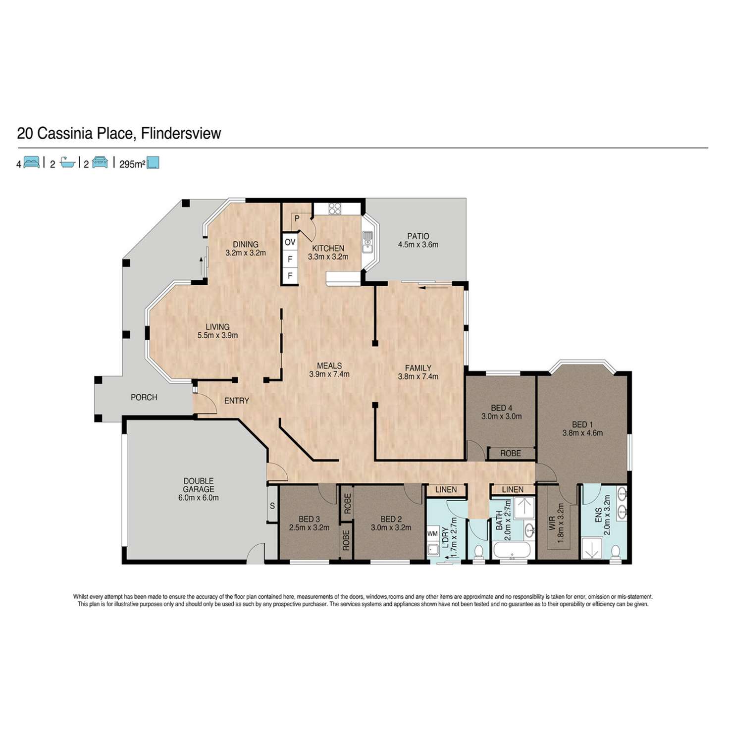 Floorplan of Homely house listing, 20 Cassinia Place, Flinders View QLD 4305