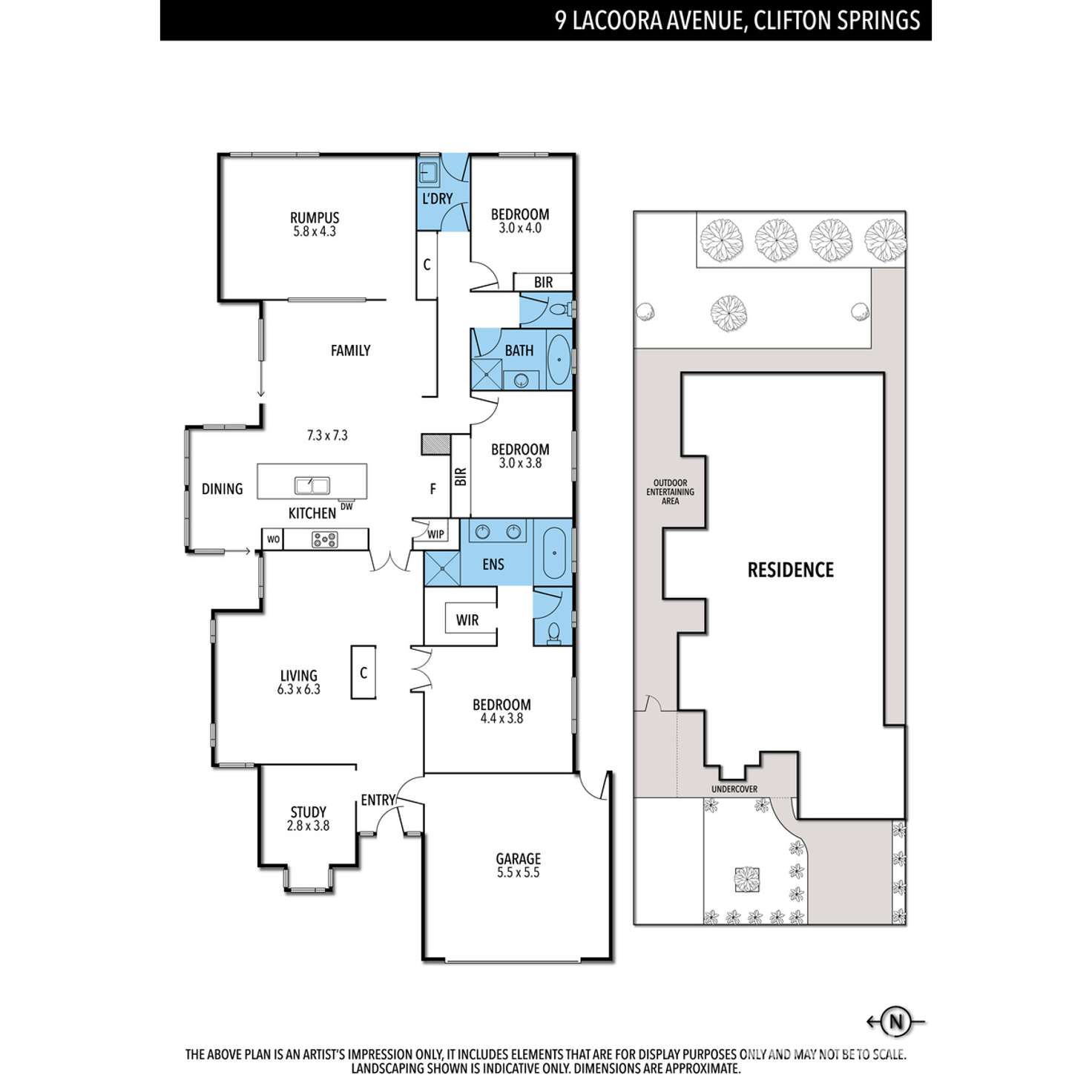 Floorplan of Homely house listing, 9 Lacoora Avenue, Clifton Springs VIC 3222