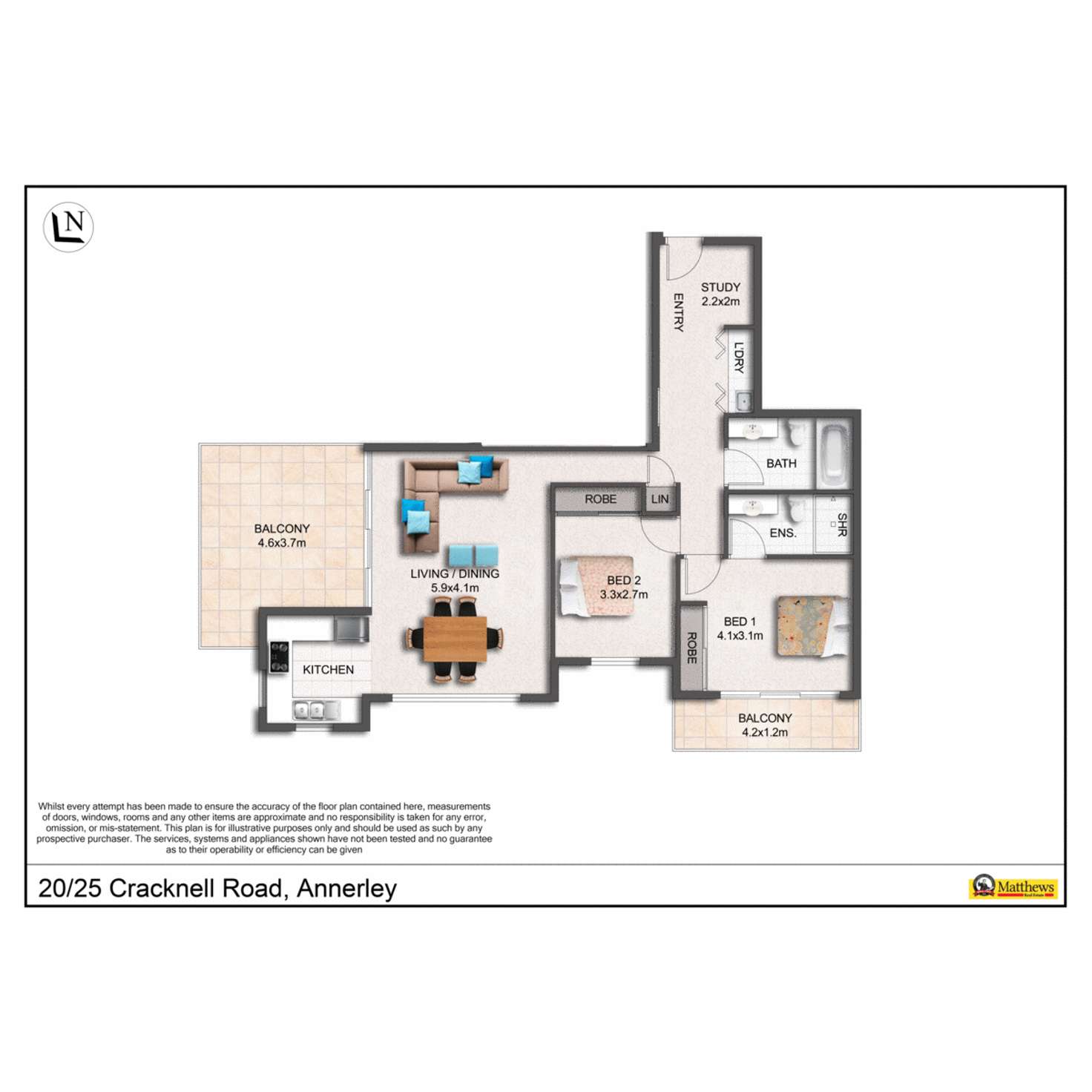 Floorplan of Homely apartment listing, 20/25 Cracknell Road, Annerley QLD 4103