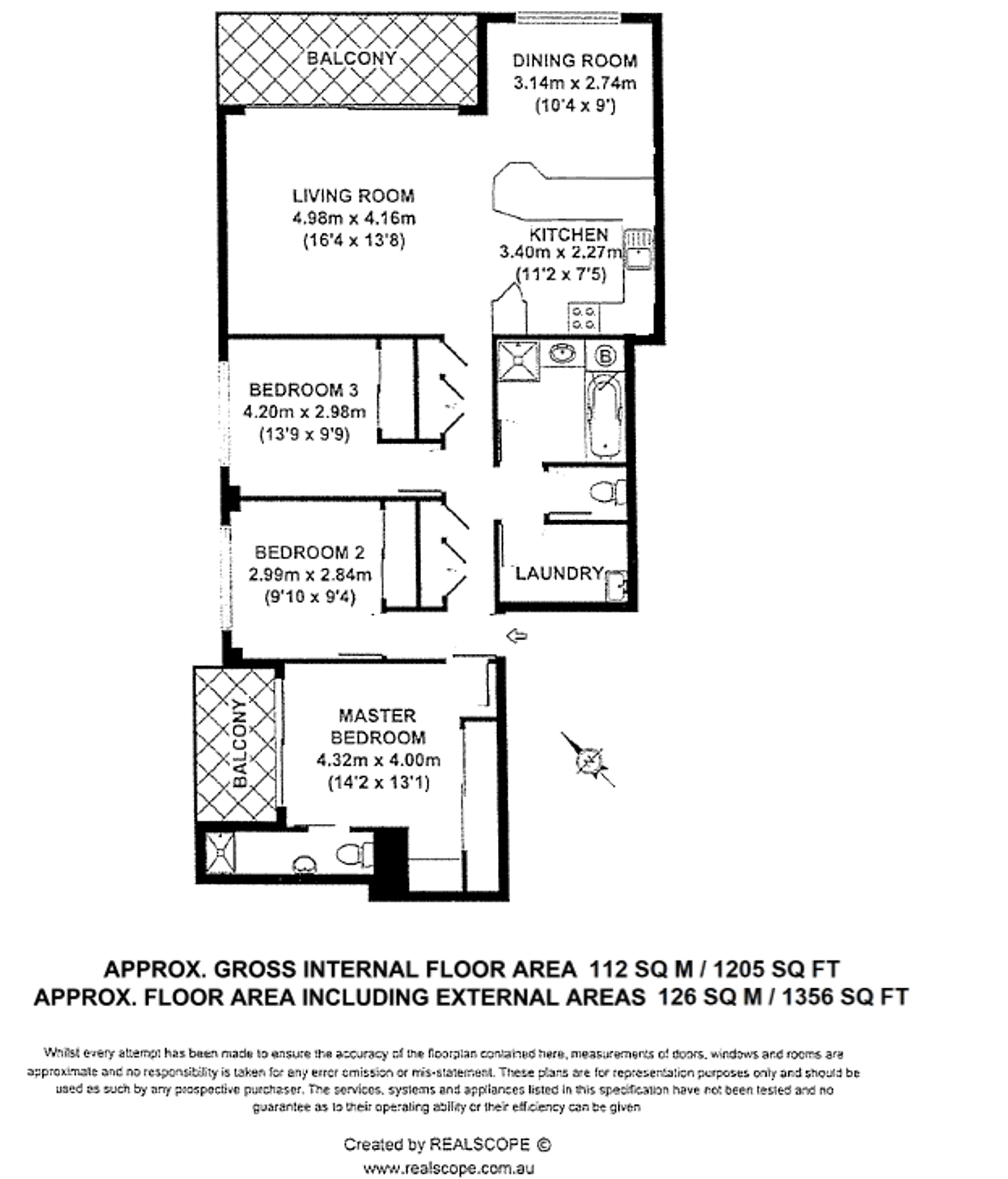 Floorplan of Homely apartment listing, 6/89 Thorn Street, Kangaroo Point QLD 4169