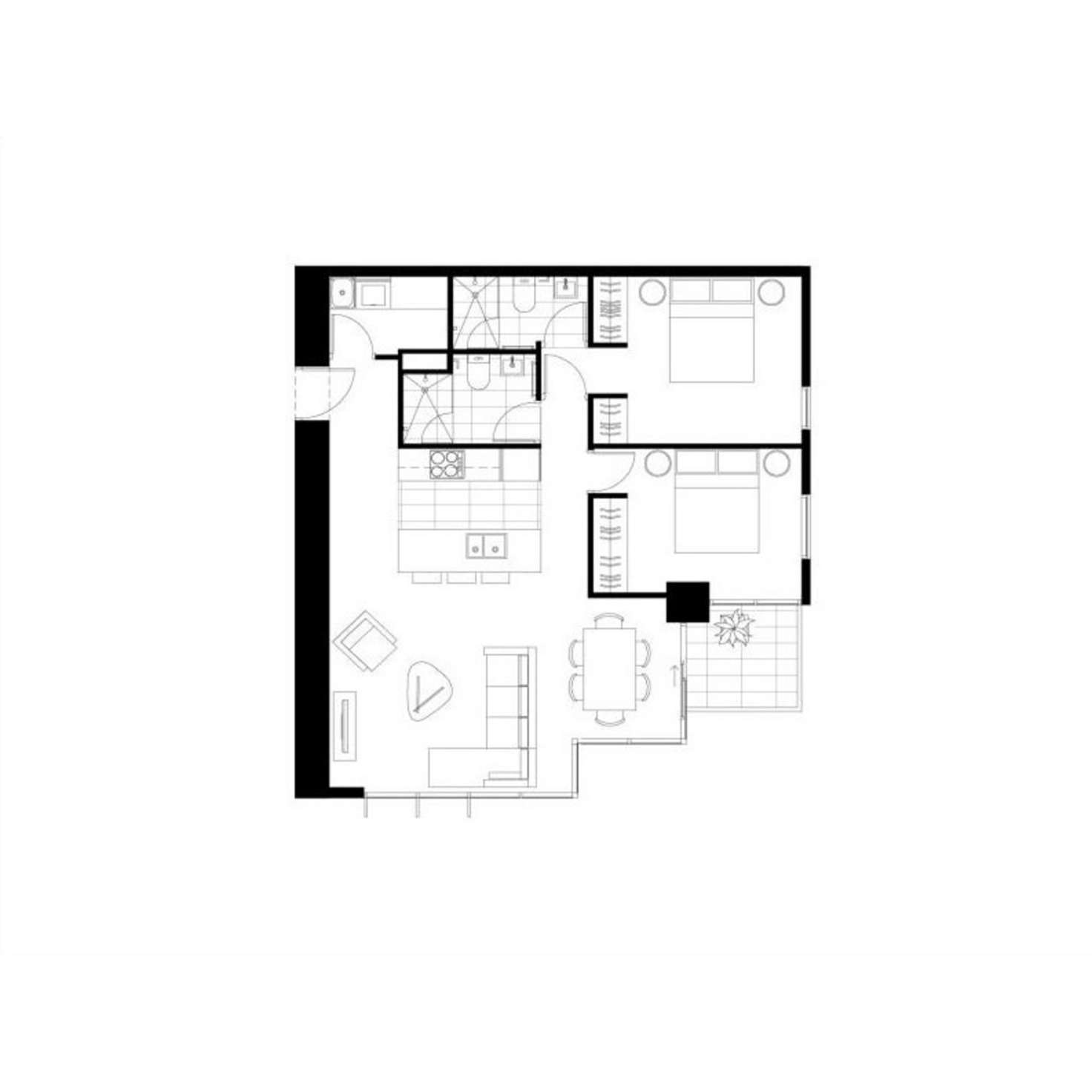 Floorplan of Homely apartment listing, 2210/45 Clarke Street, Southbank VIC 3006