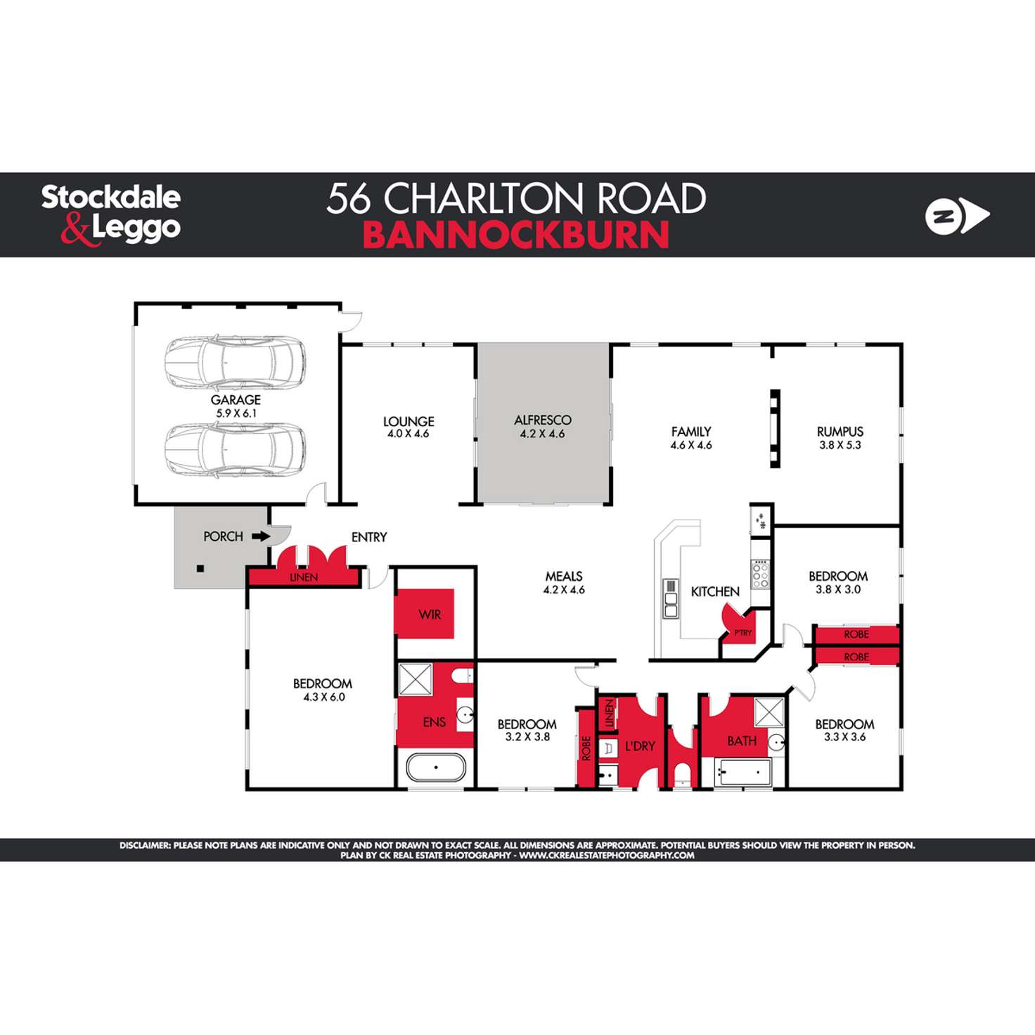 Floorplan of Homely house listing, 56 Charlton Road, Bannockburn VIC 3331